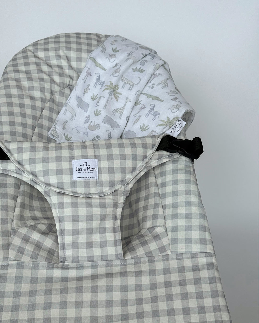 Funda de hamaca Baby Björn Big Grey Squares (Past Edition)