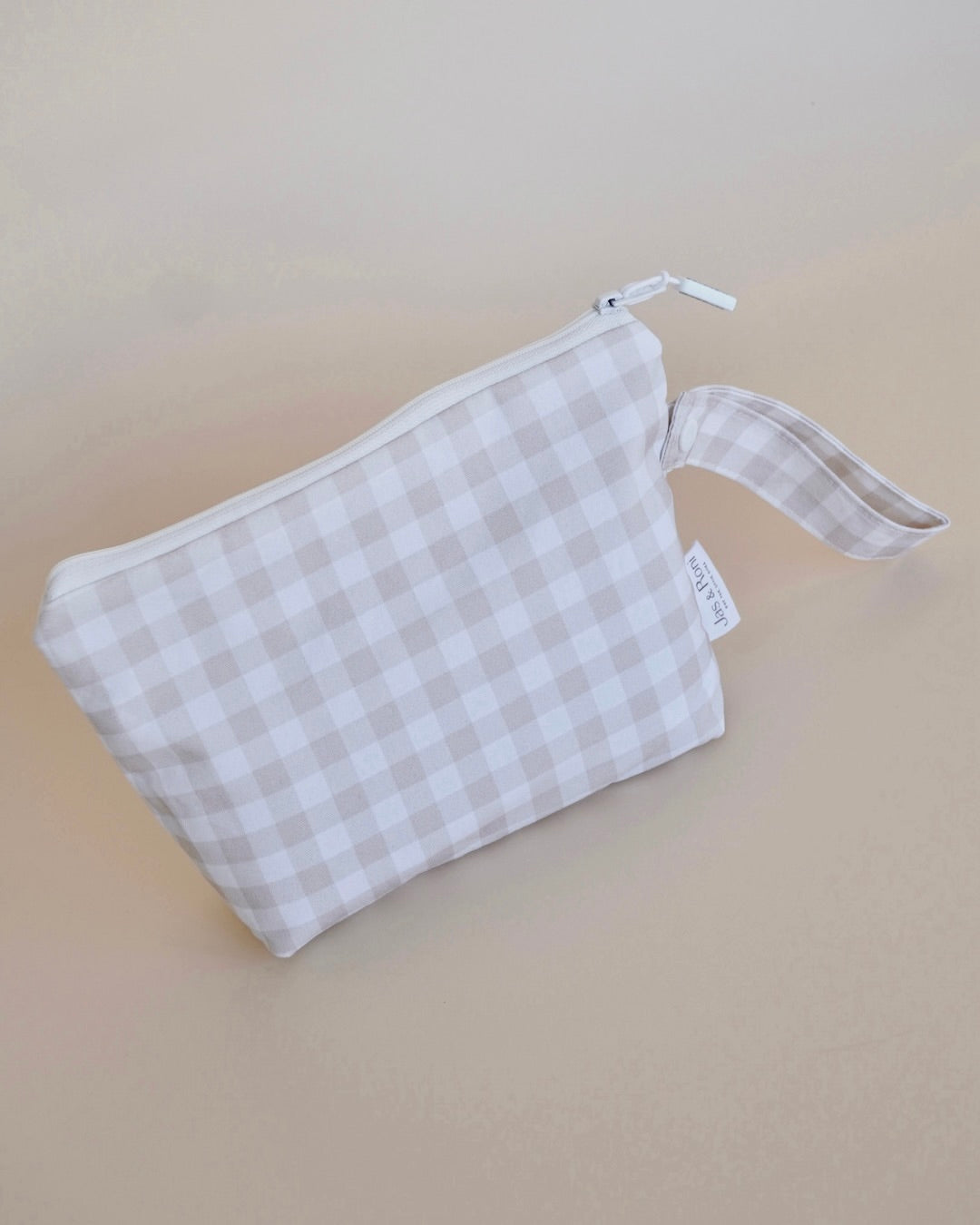 Bolsita colgable beige squares