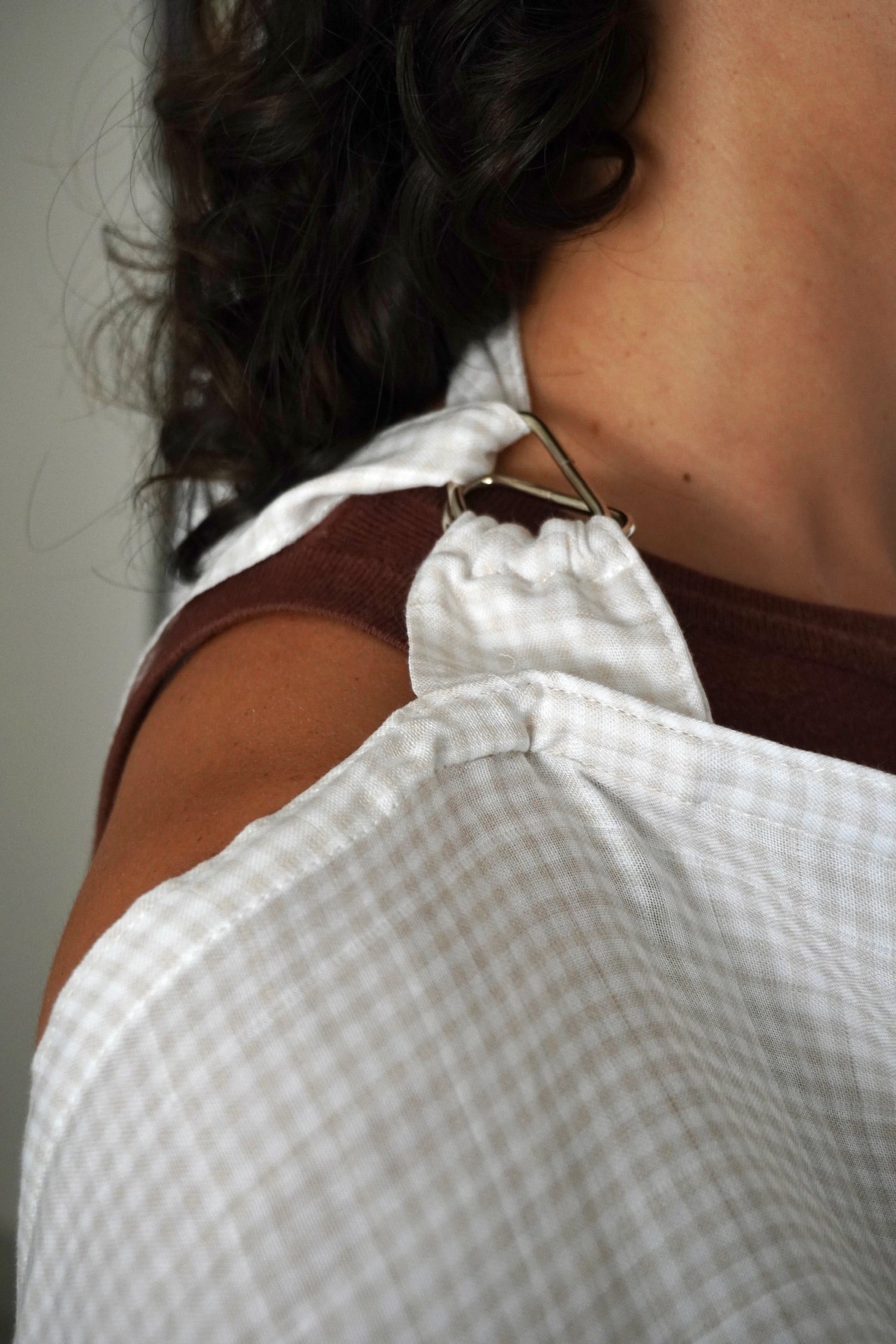 Manta de lactancia grey squares