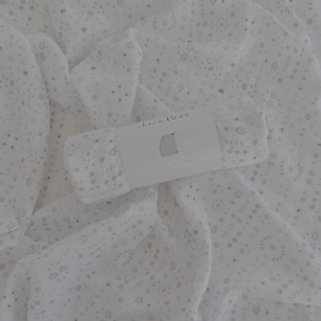 Sabana de Muselina estampado de flores pequeñas
