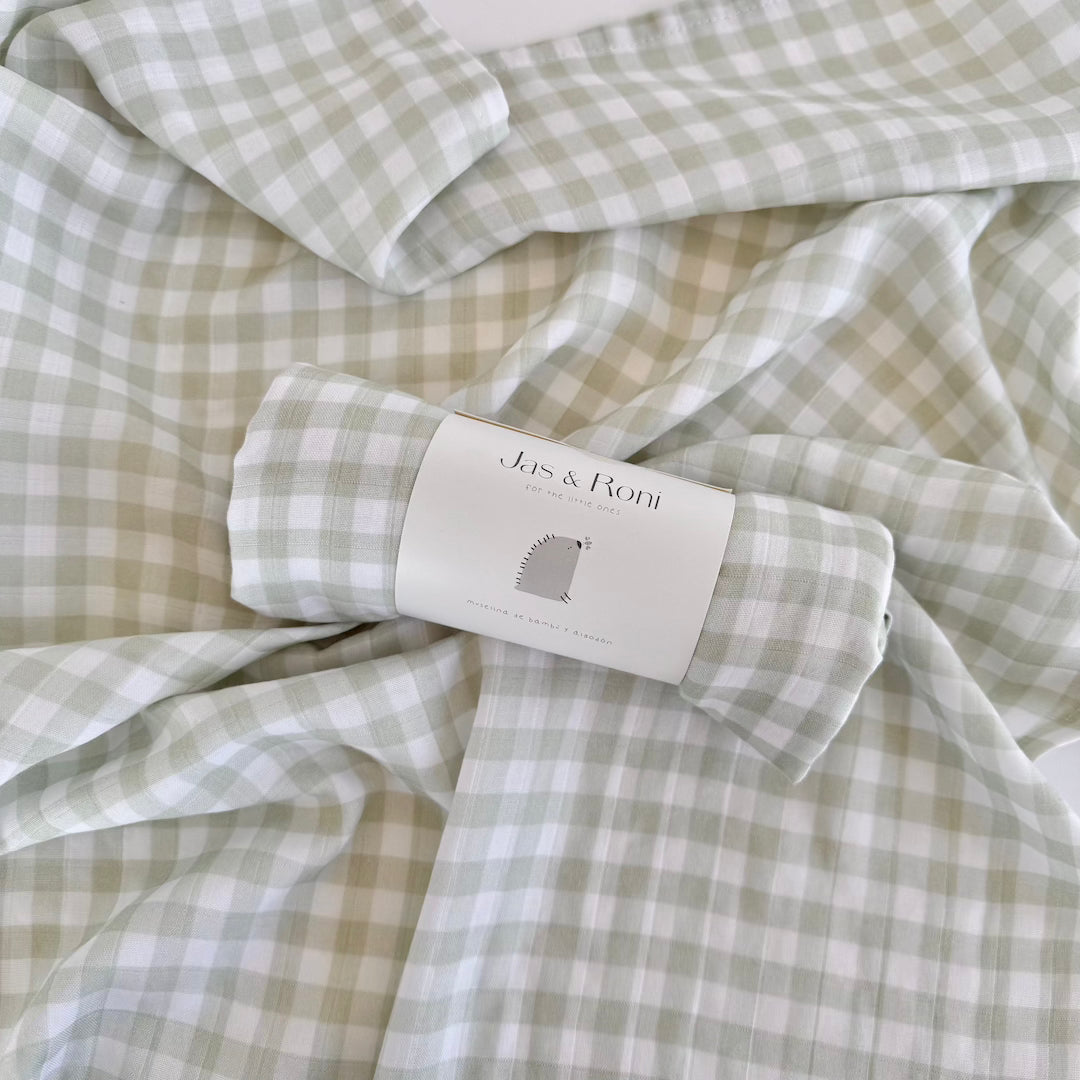 Sabana de Muselina big green squares