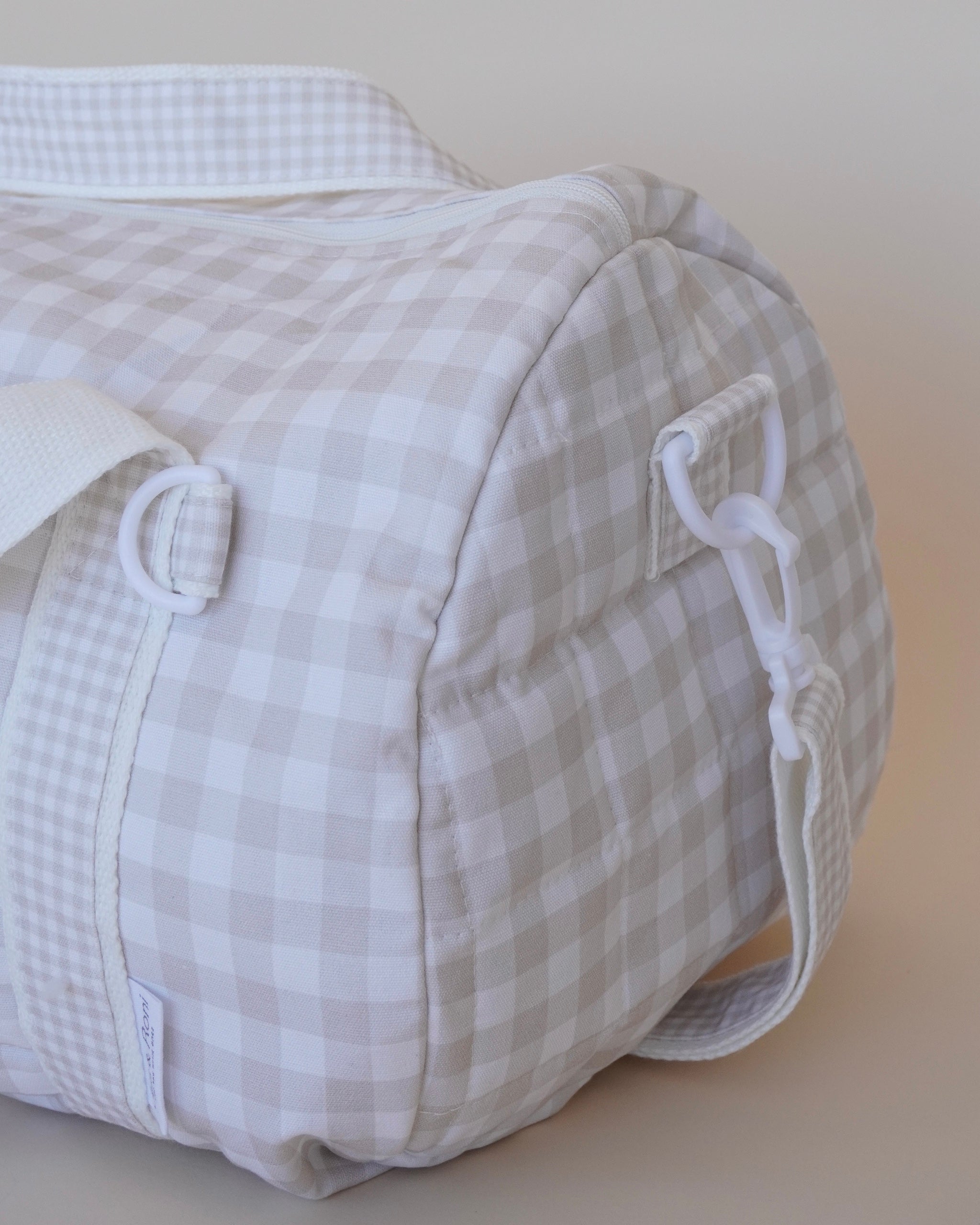 Maleta de fin de semana big beige squares