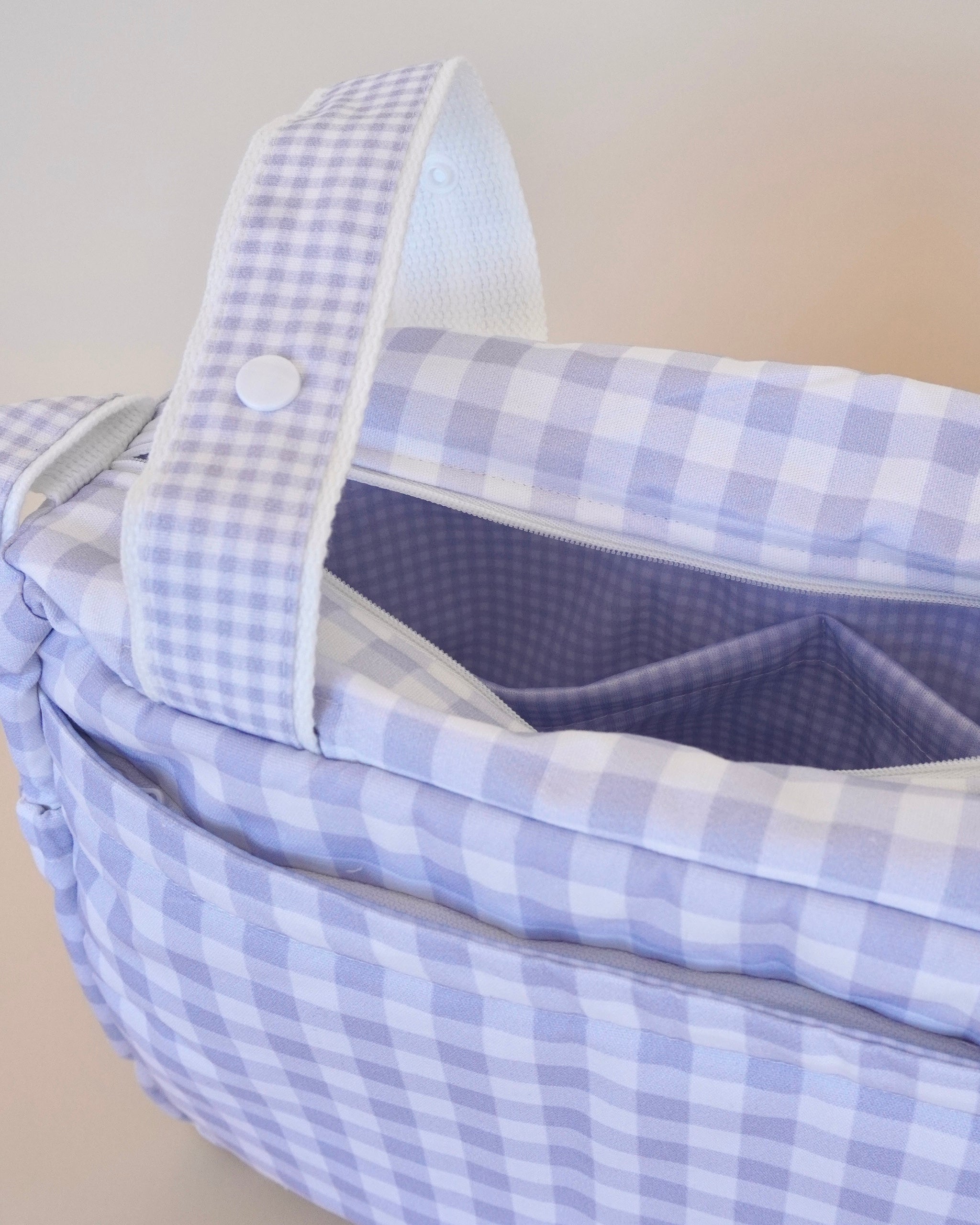 Pañalera para carriola big blue squares