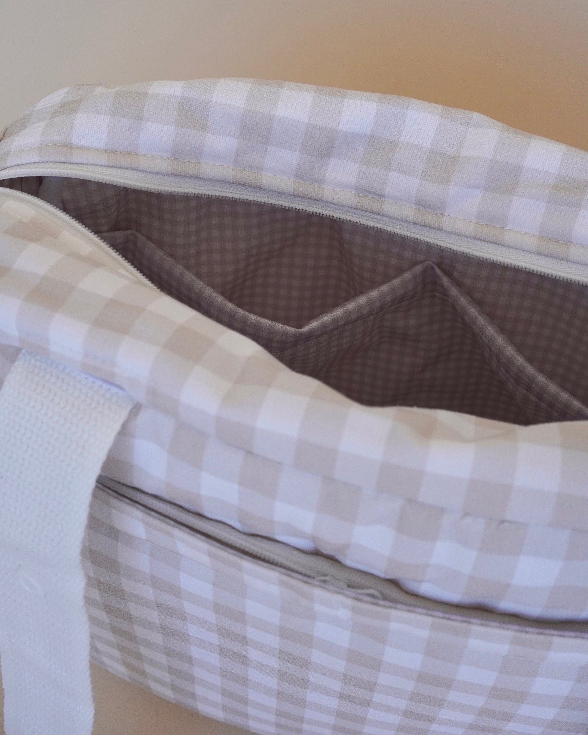 Pañalera para carriola big beige squares