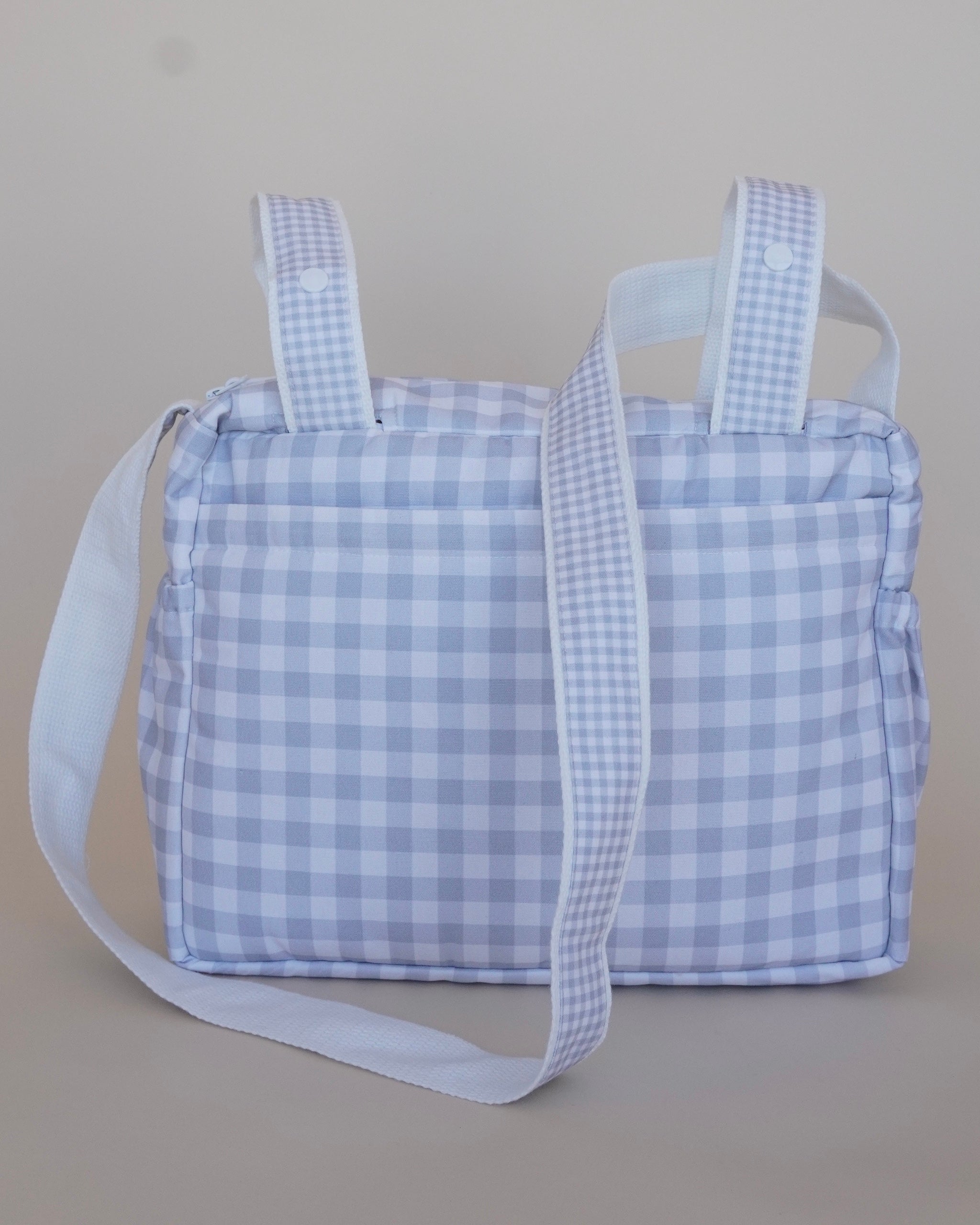 Pañalera para carriola big grey squares