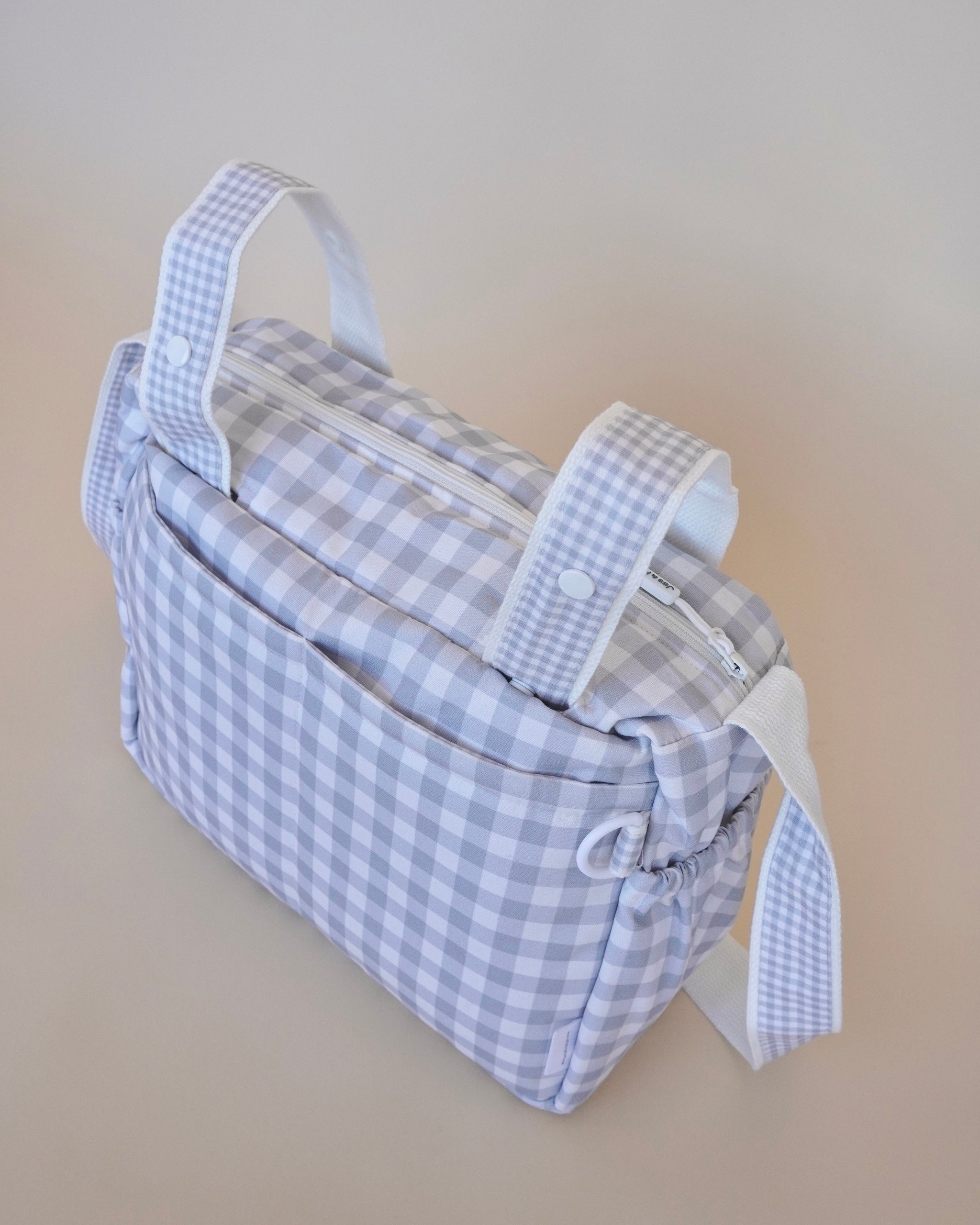 Pañalera para carriola big grey squares