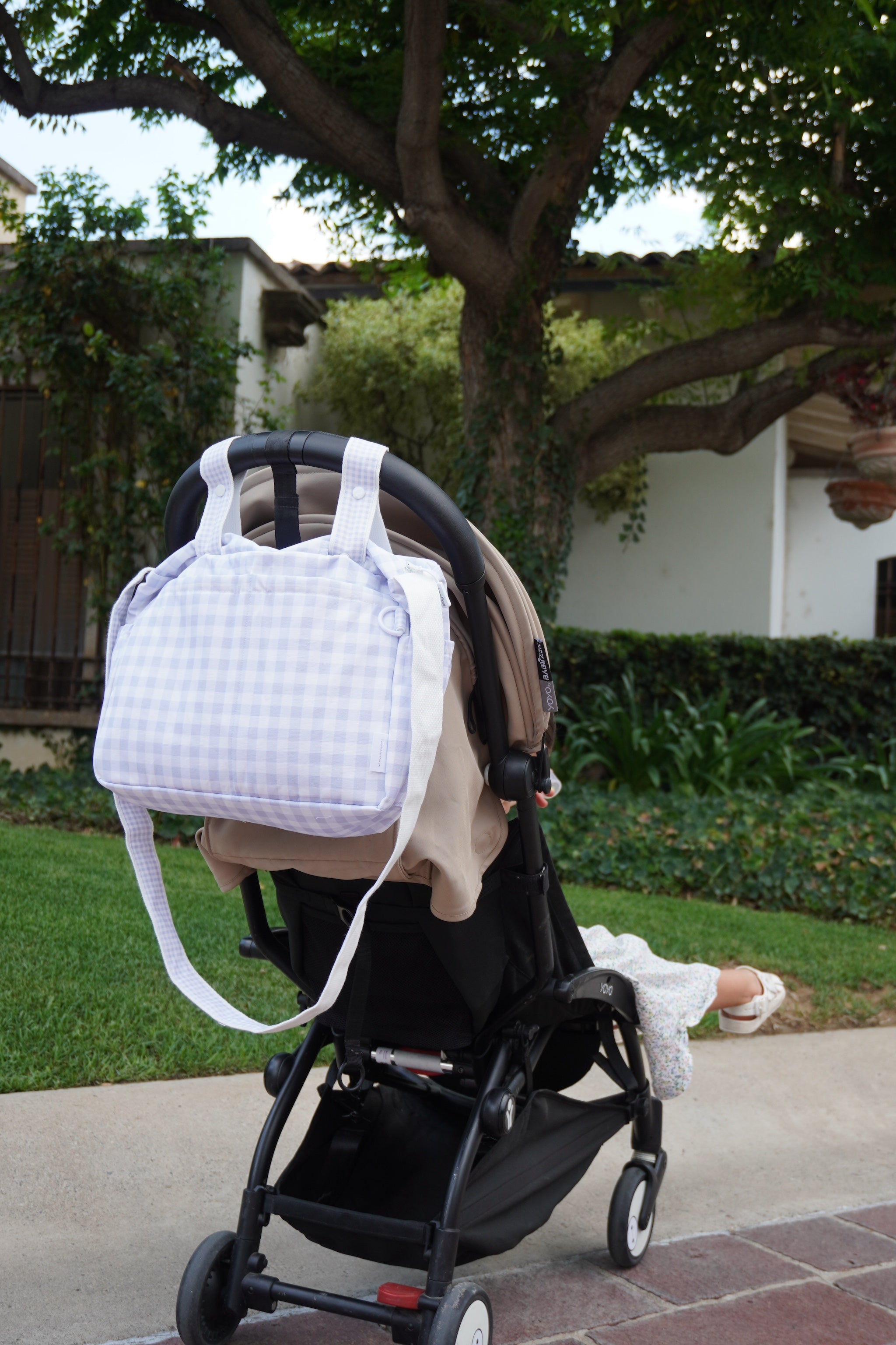 Pañalera para carriola big blue squares