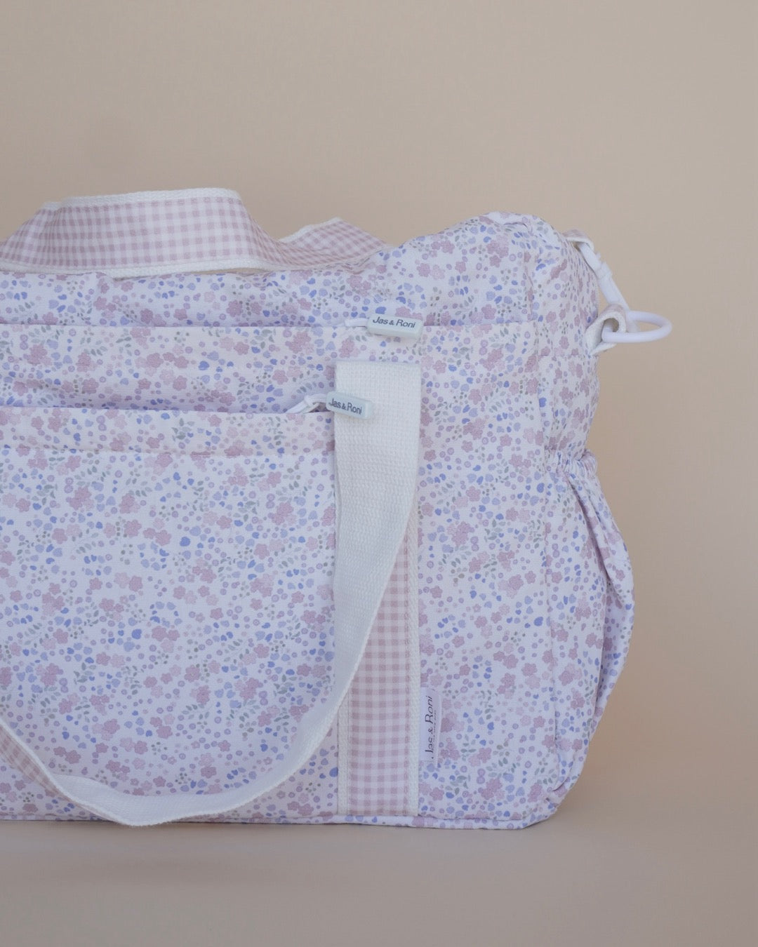 Pañalera little flowers & pink squares