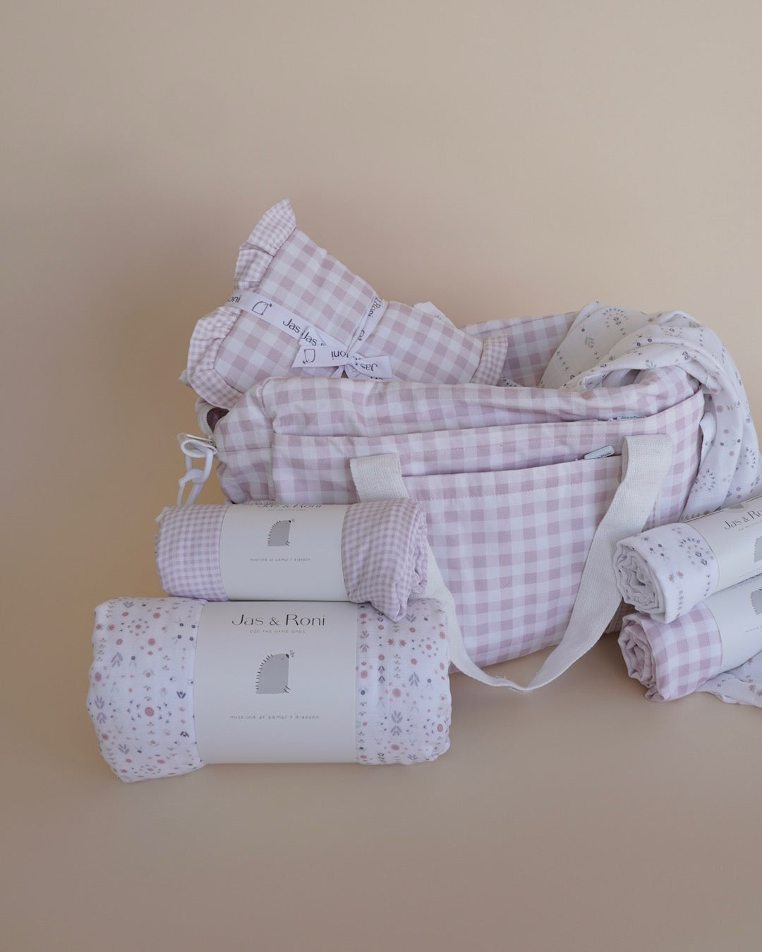 Pañalera pink squares