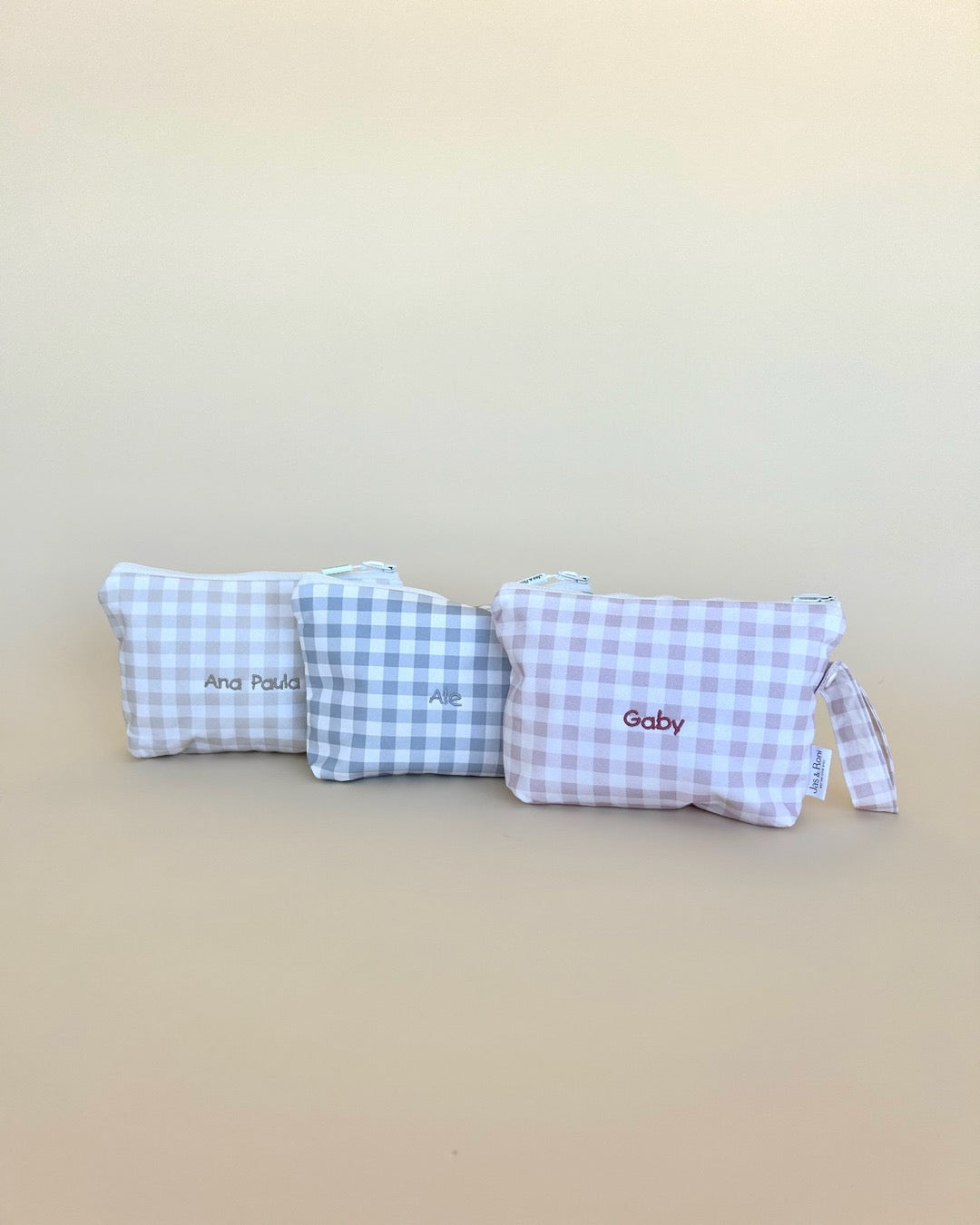 Bolsita colgable grey squares