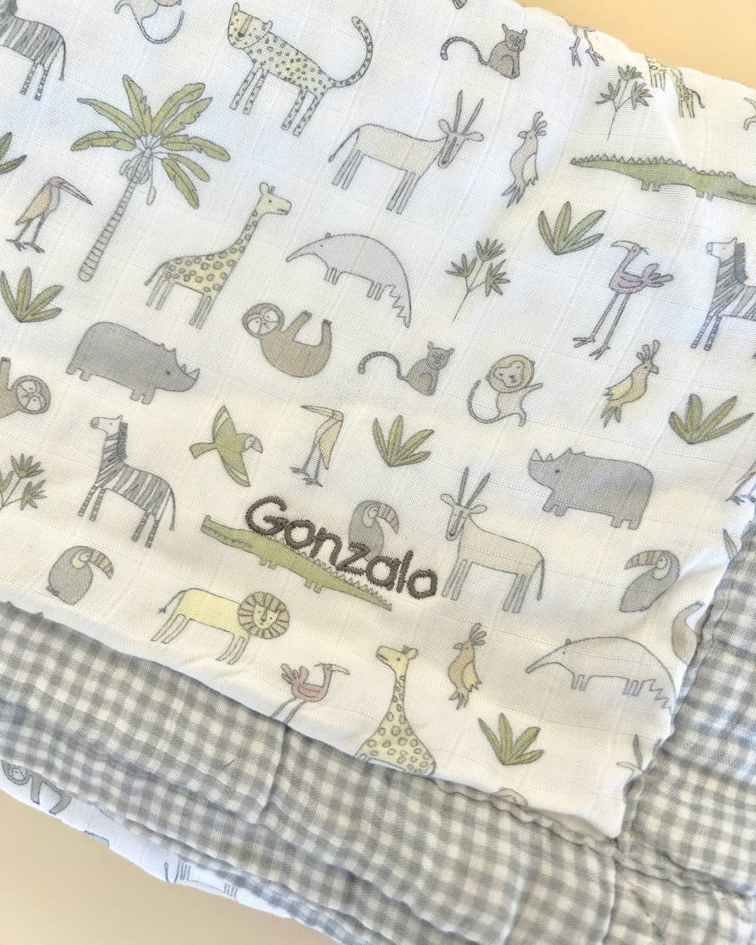 Edredón de muselina blossom & blush pink squares