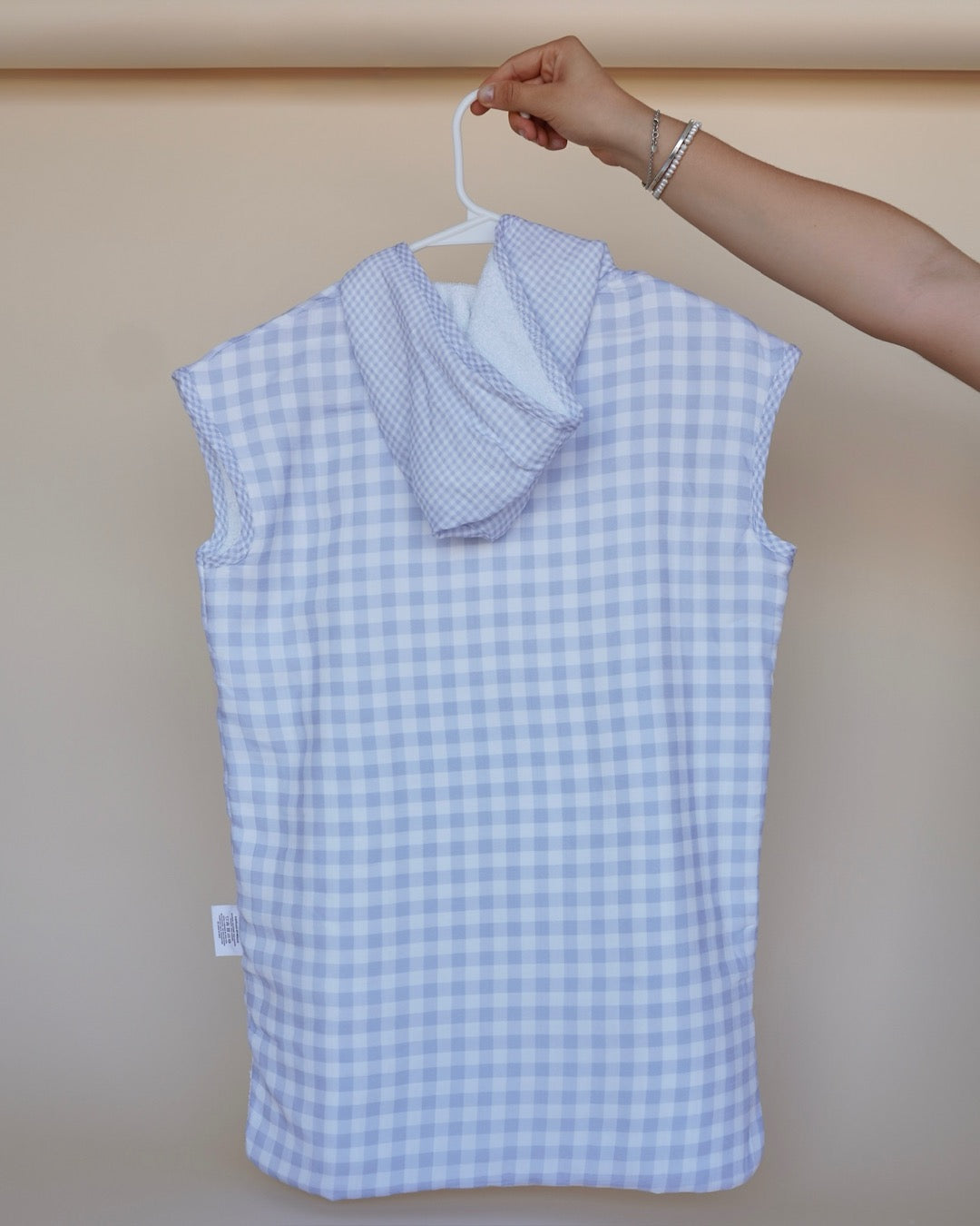 Poncho blue squares large