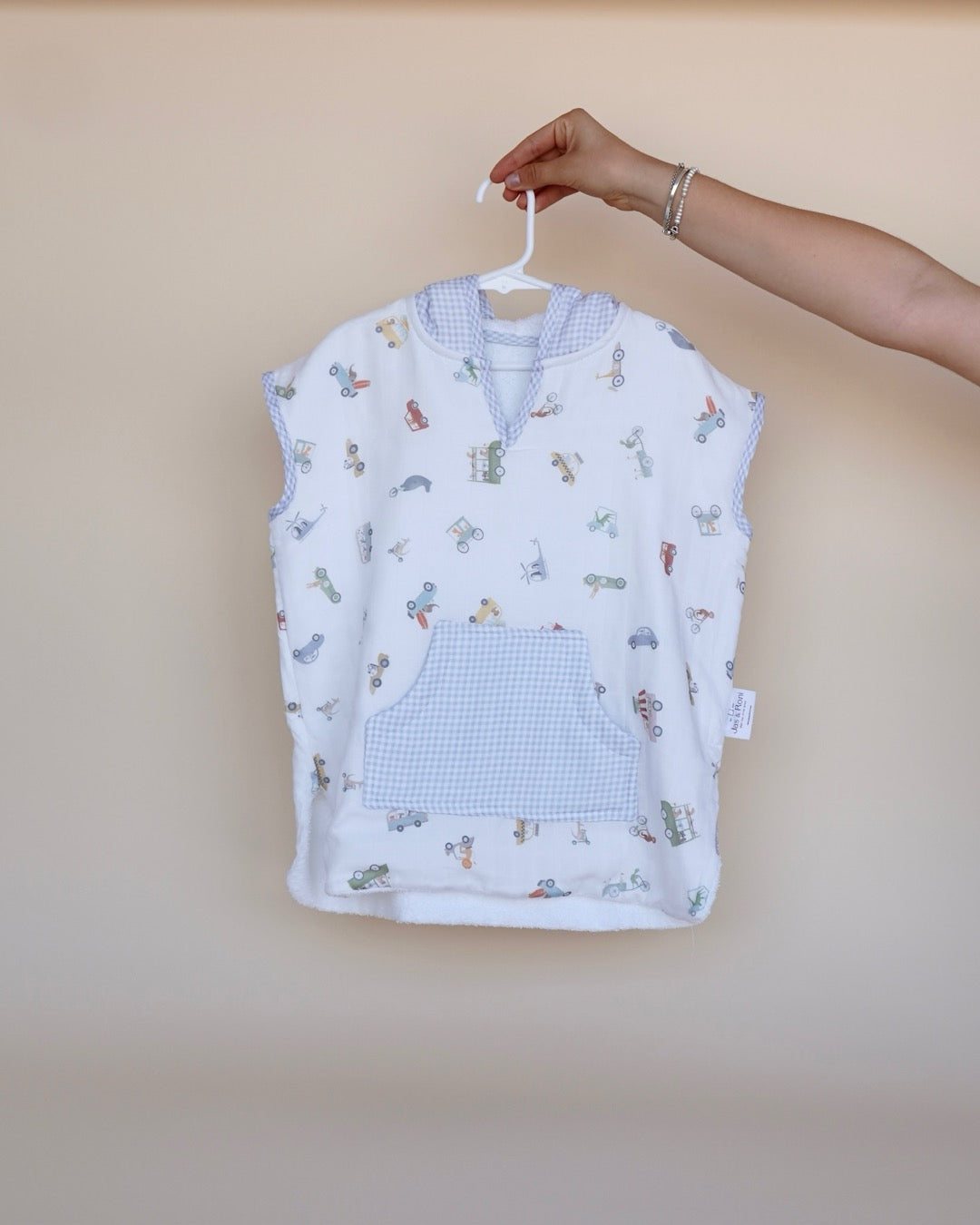 Poncho cars & blue squares small