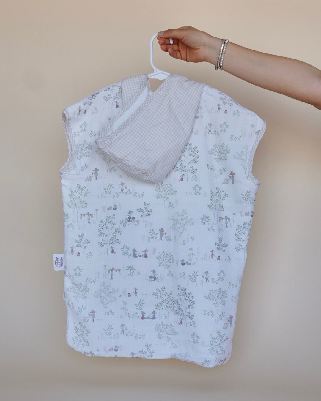 Poncho mouse country & beige squares medium