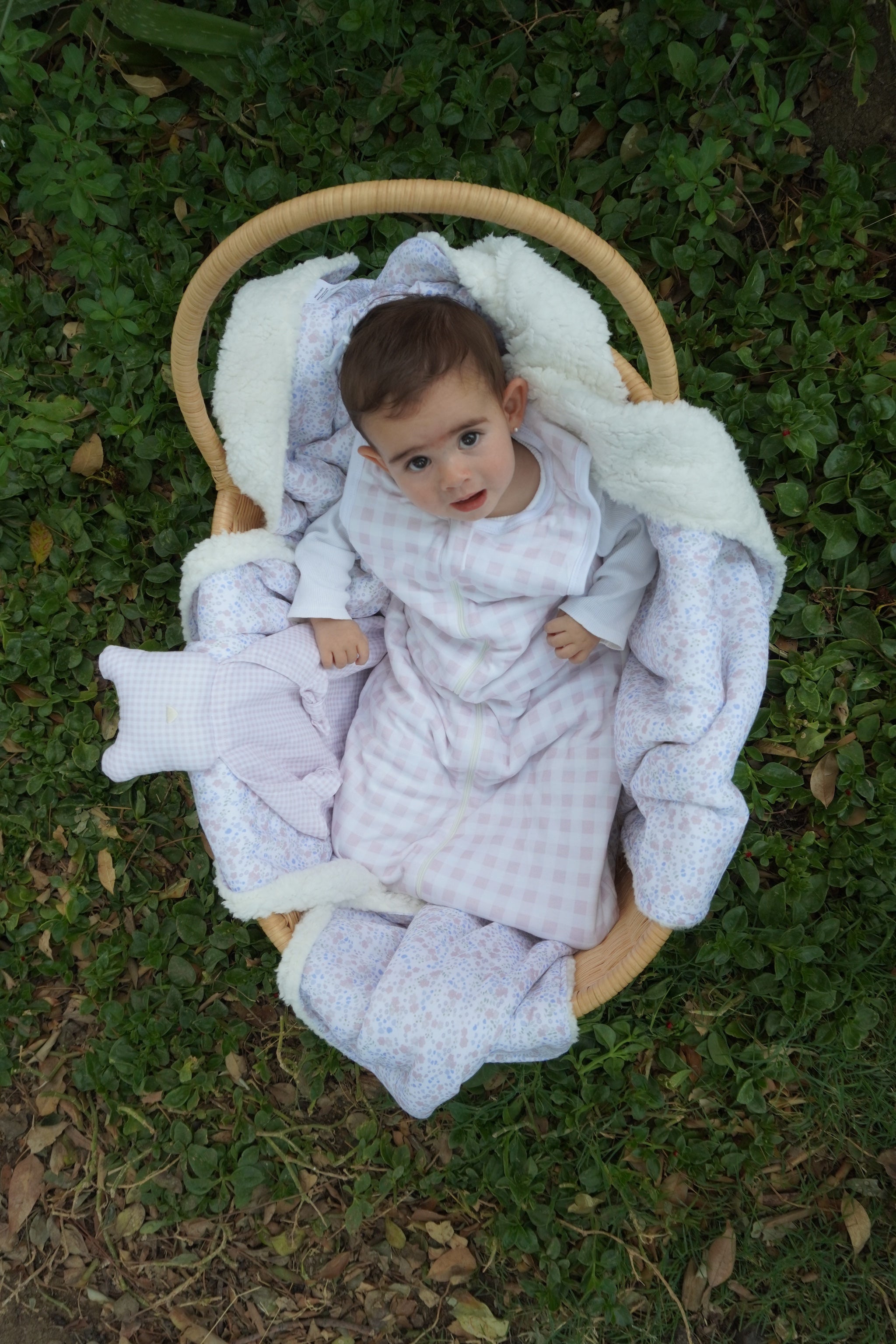 Saquito de verano pink squares