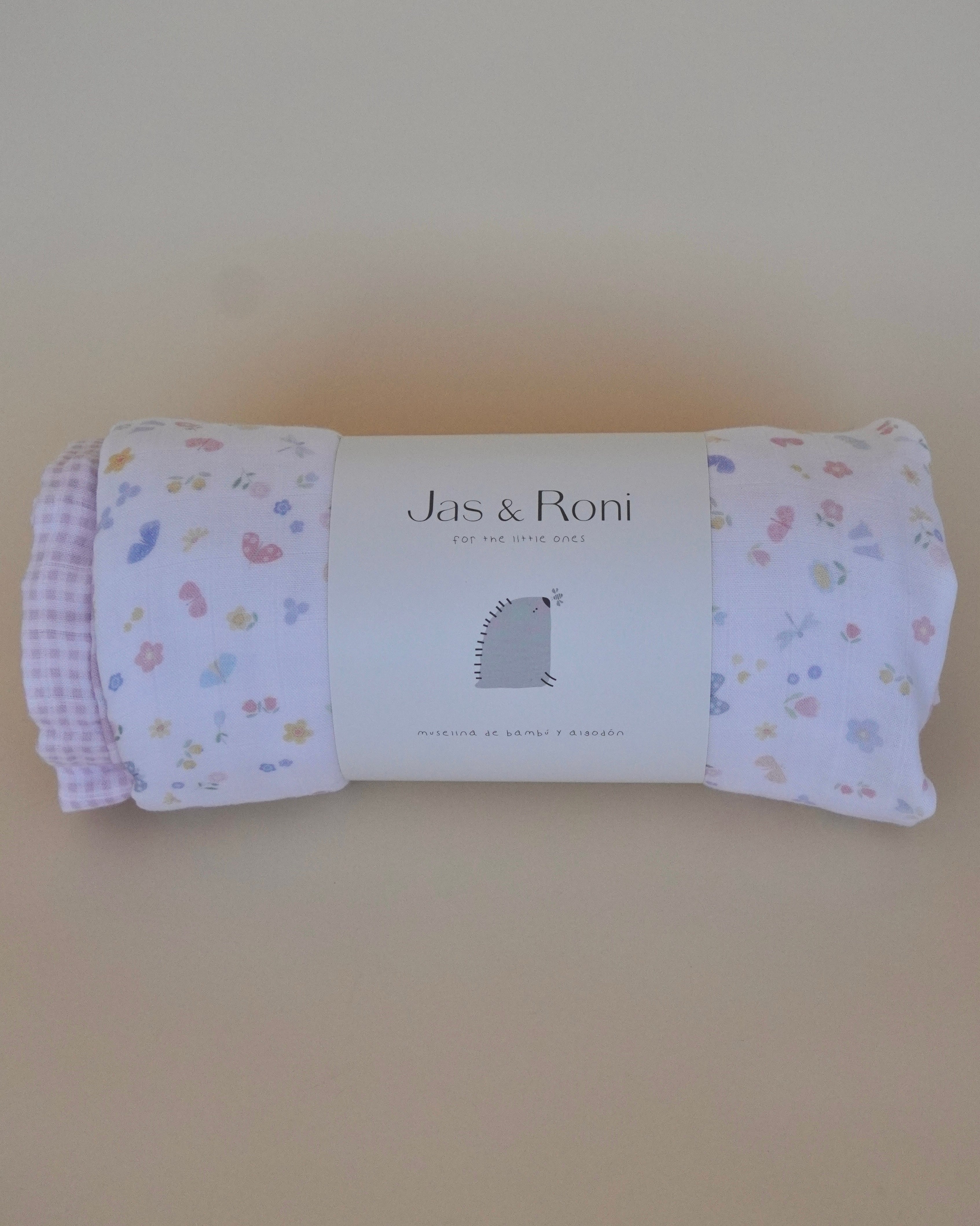 Edredón de muselina spring & pink squares