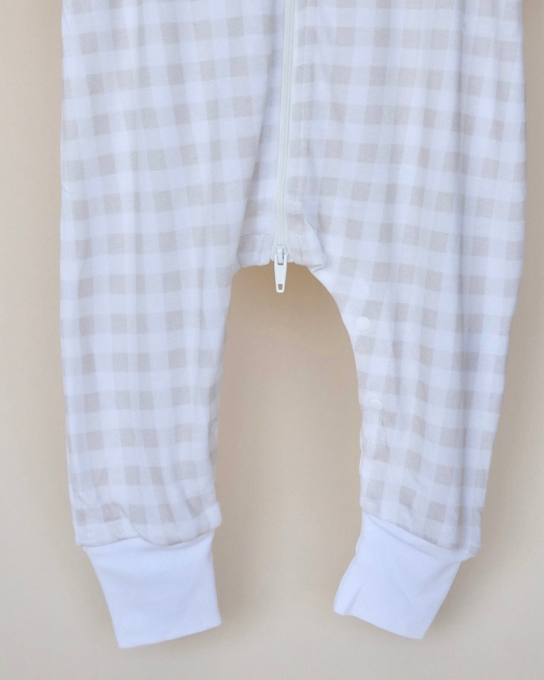 Sleeper manga larga beige squares