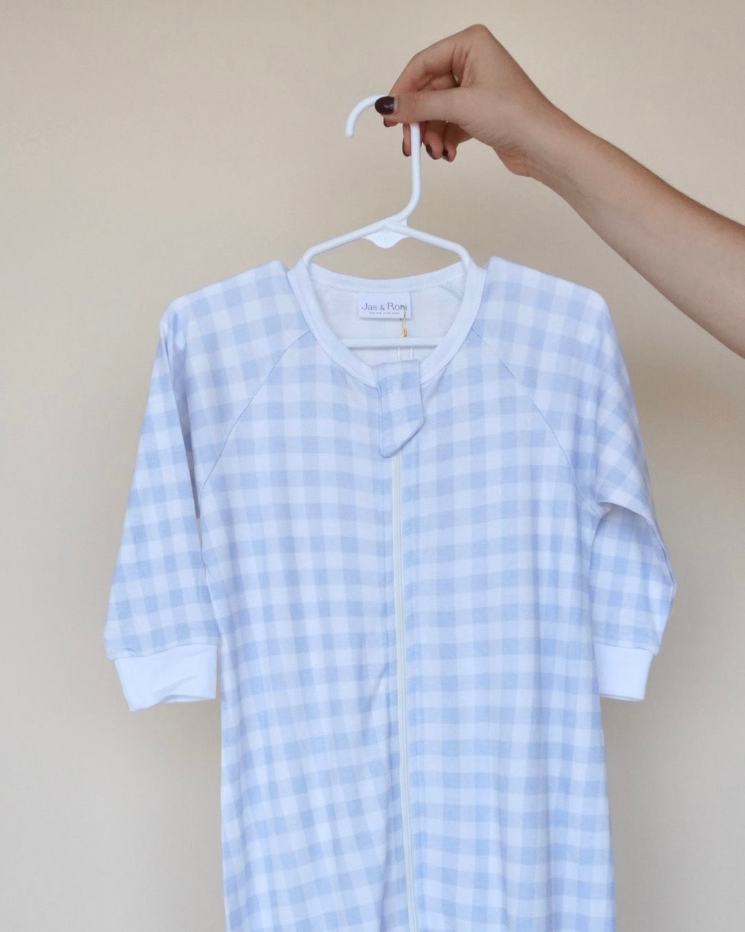 Sleeper manga larga blue squares