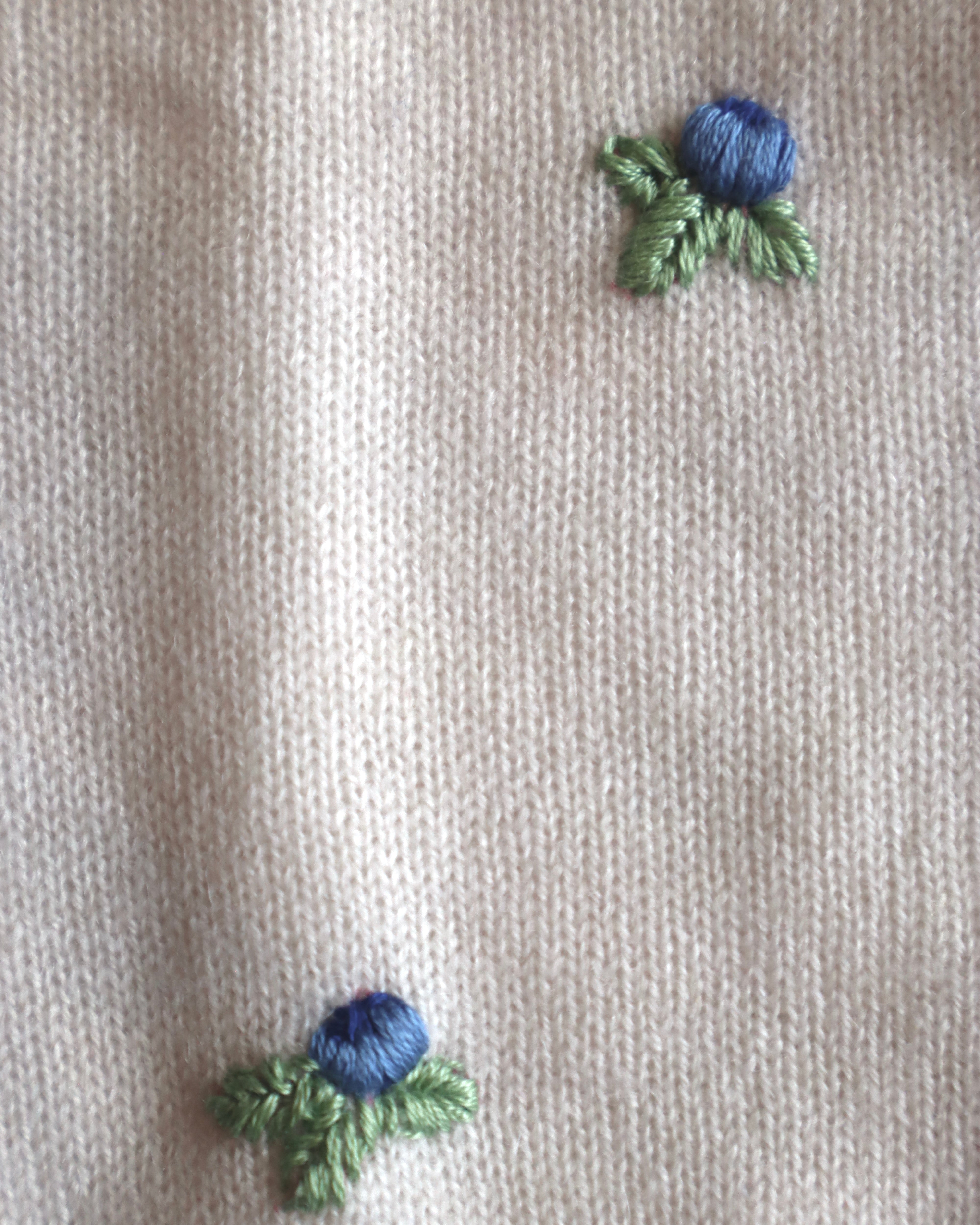 Set de Cashmere Beige con Blueberrys