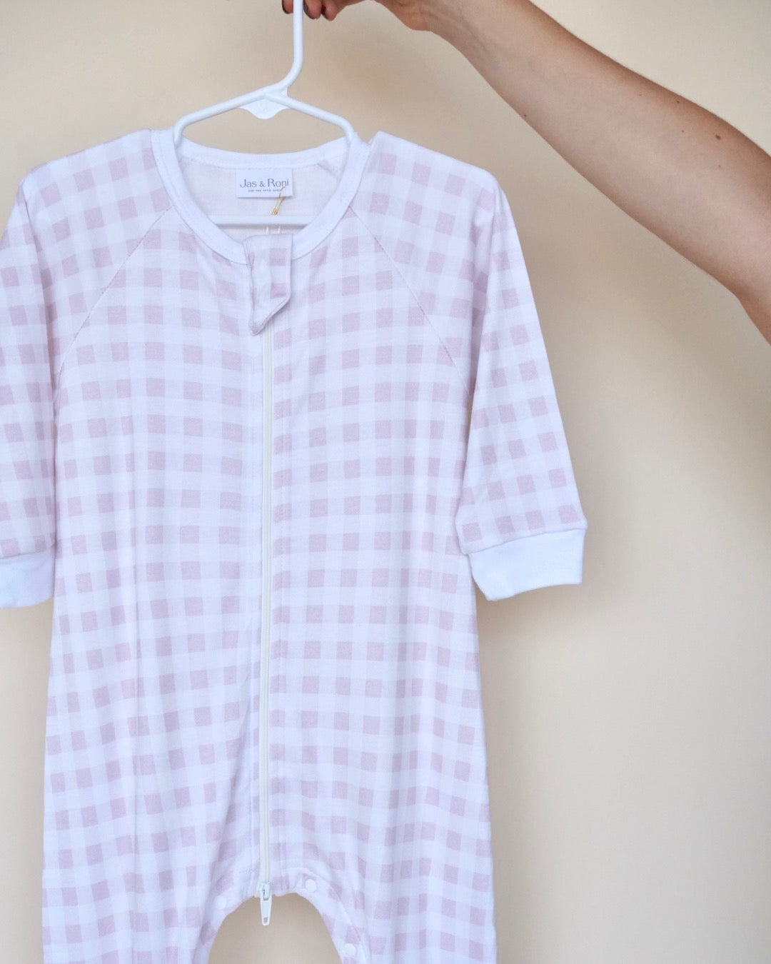 Sleeper manga larga pink squares