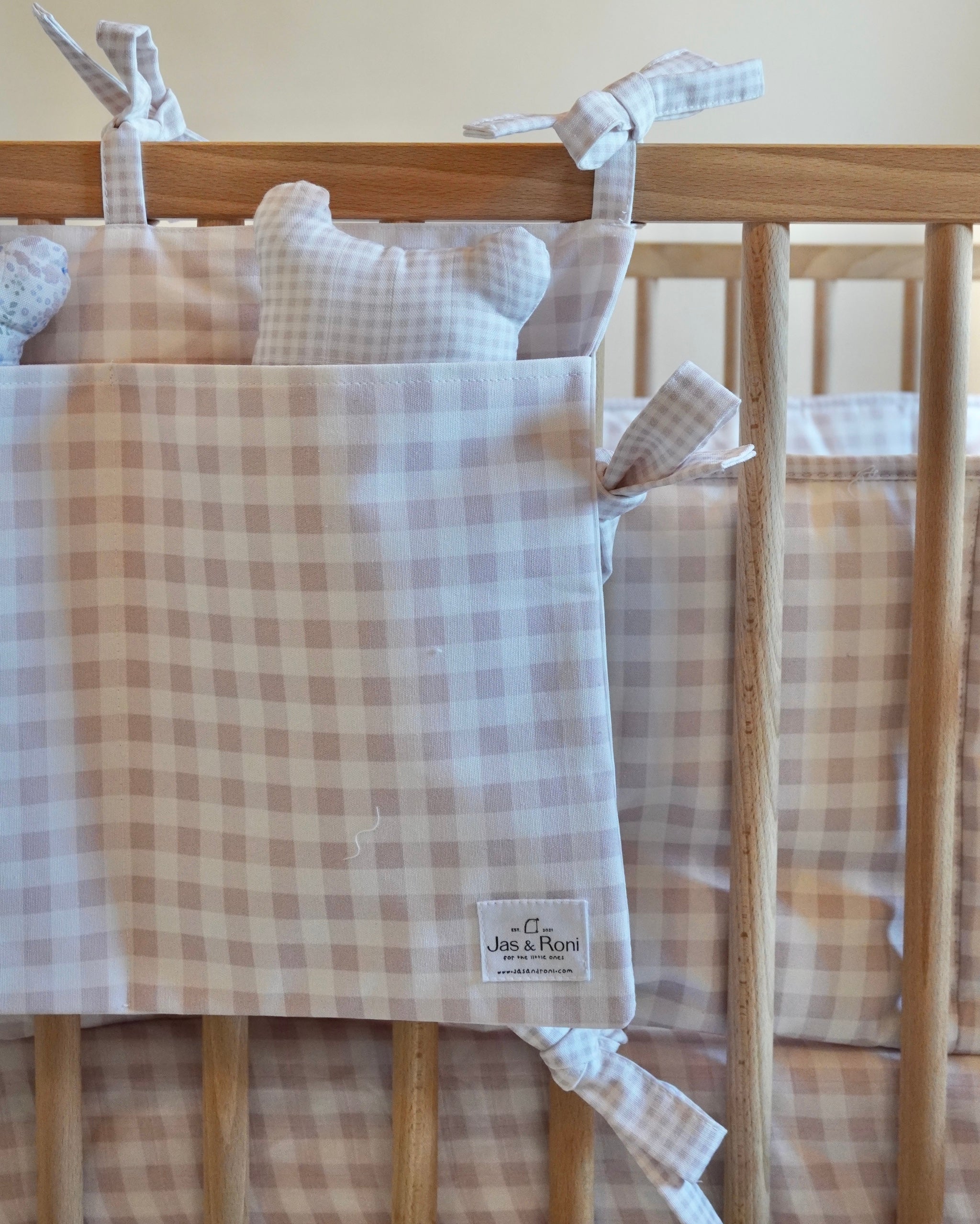 Bolsita para cuna pink squares