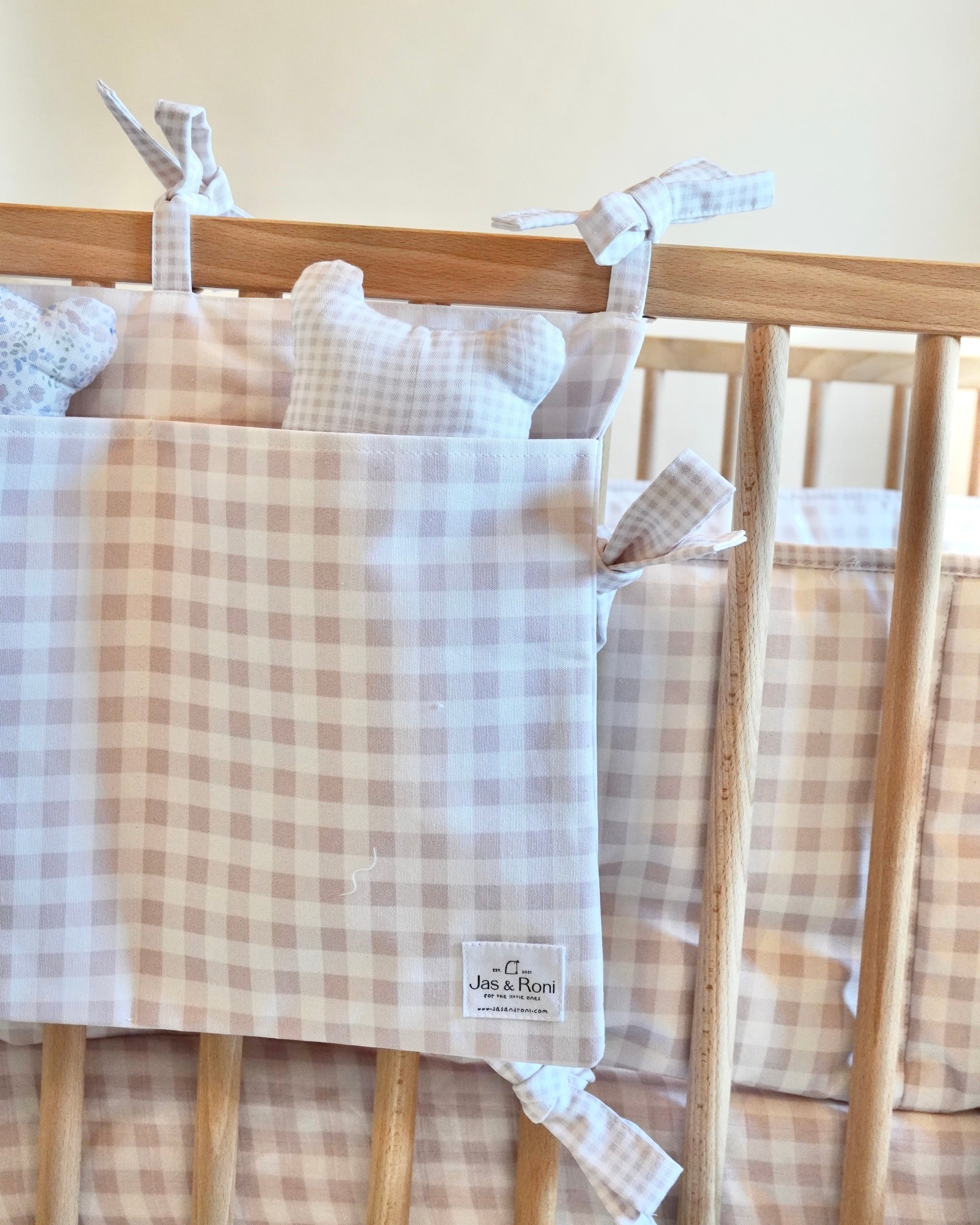 Bolsita para cuna pink squares