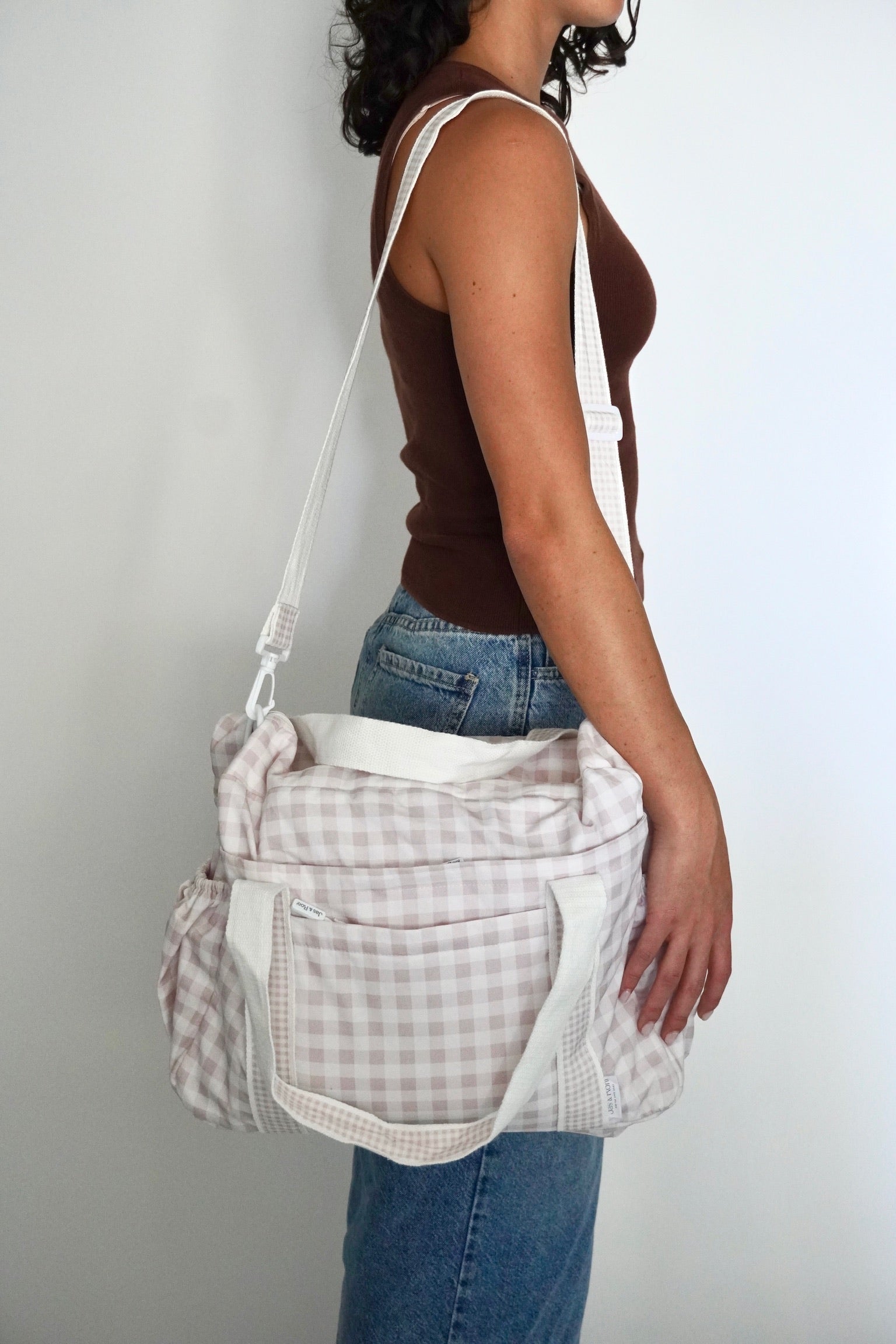 Pañalera pink squares