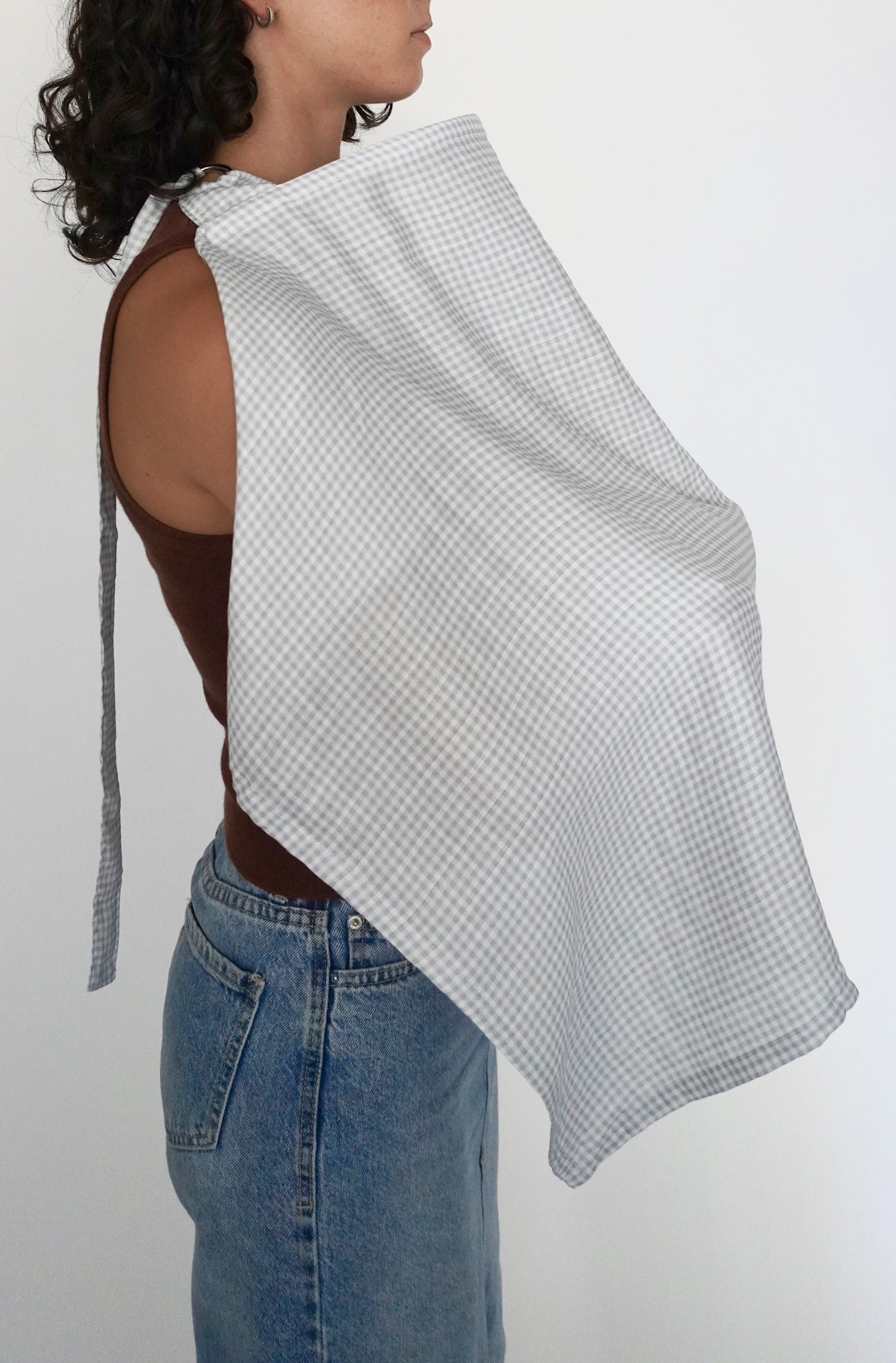 Manta de lactancia beige squares