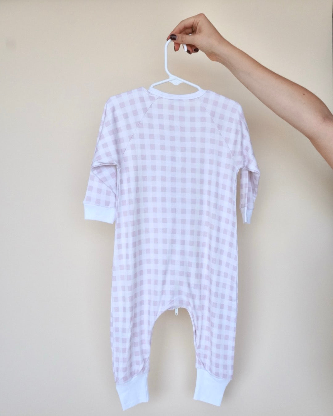 Sleeper manga larga pink squares