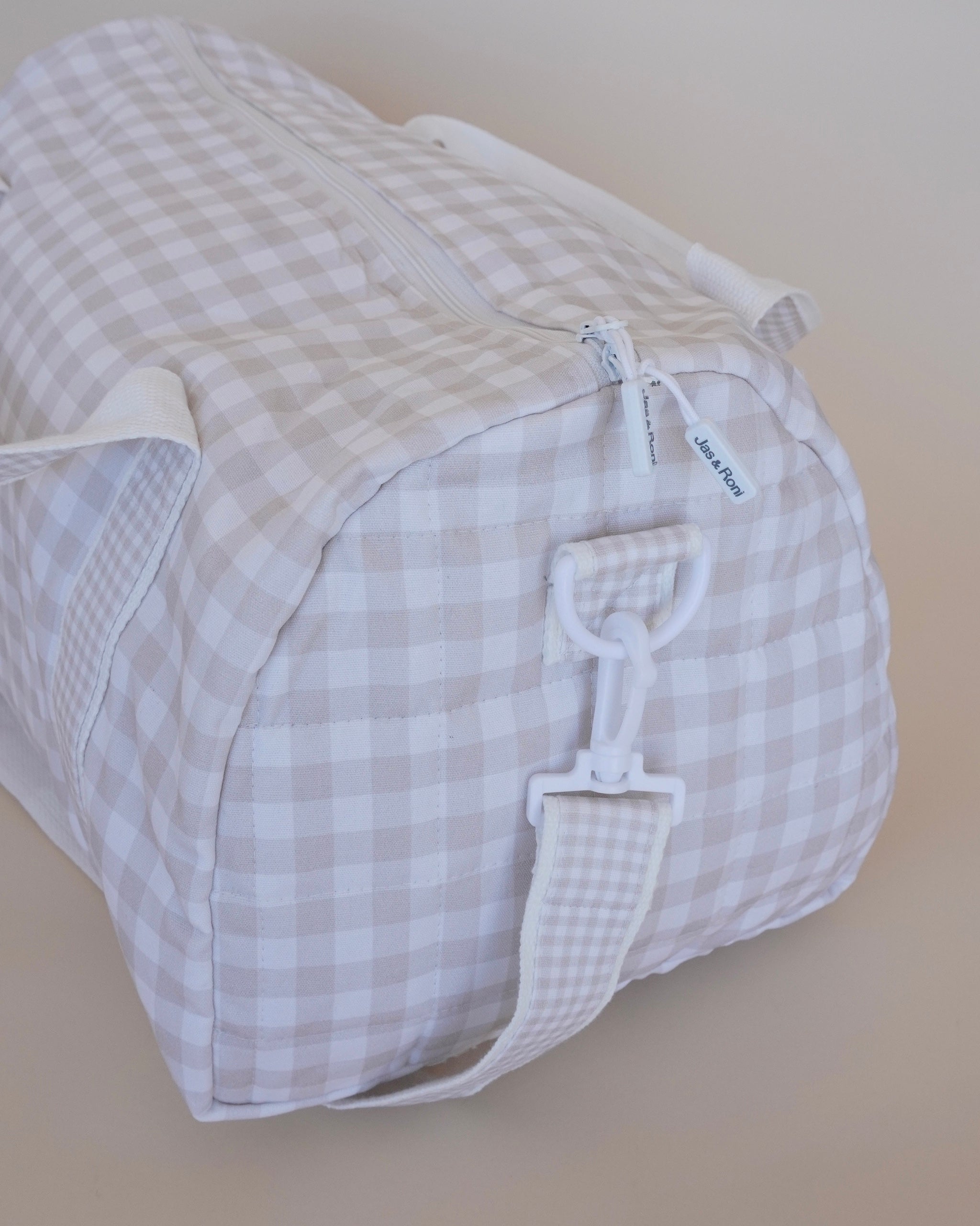 Maleta de fin de semana big beige squares