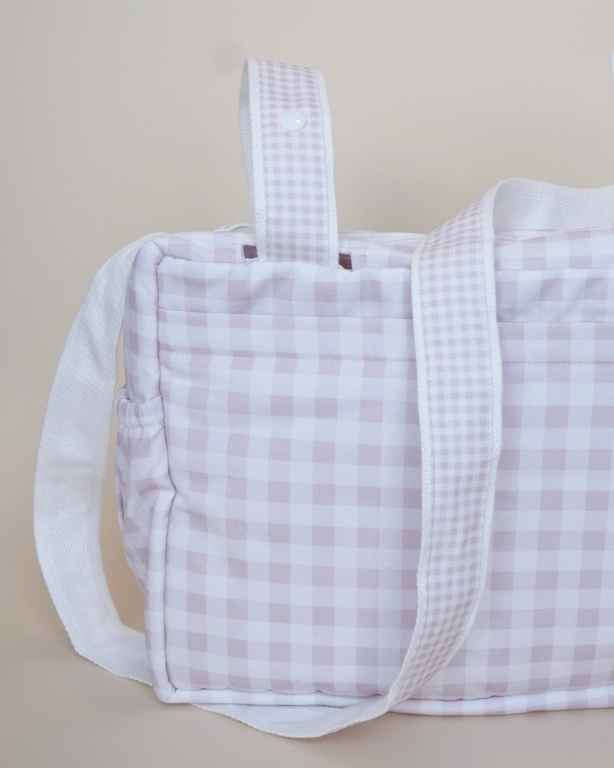 Pañalera para carriola big pink squares