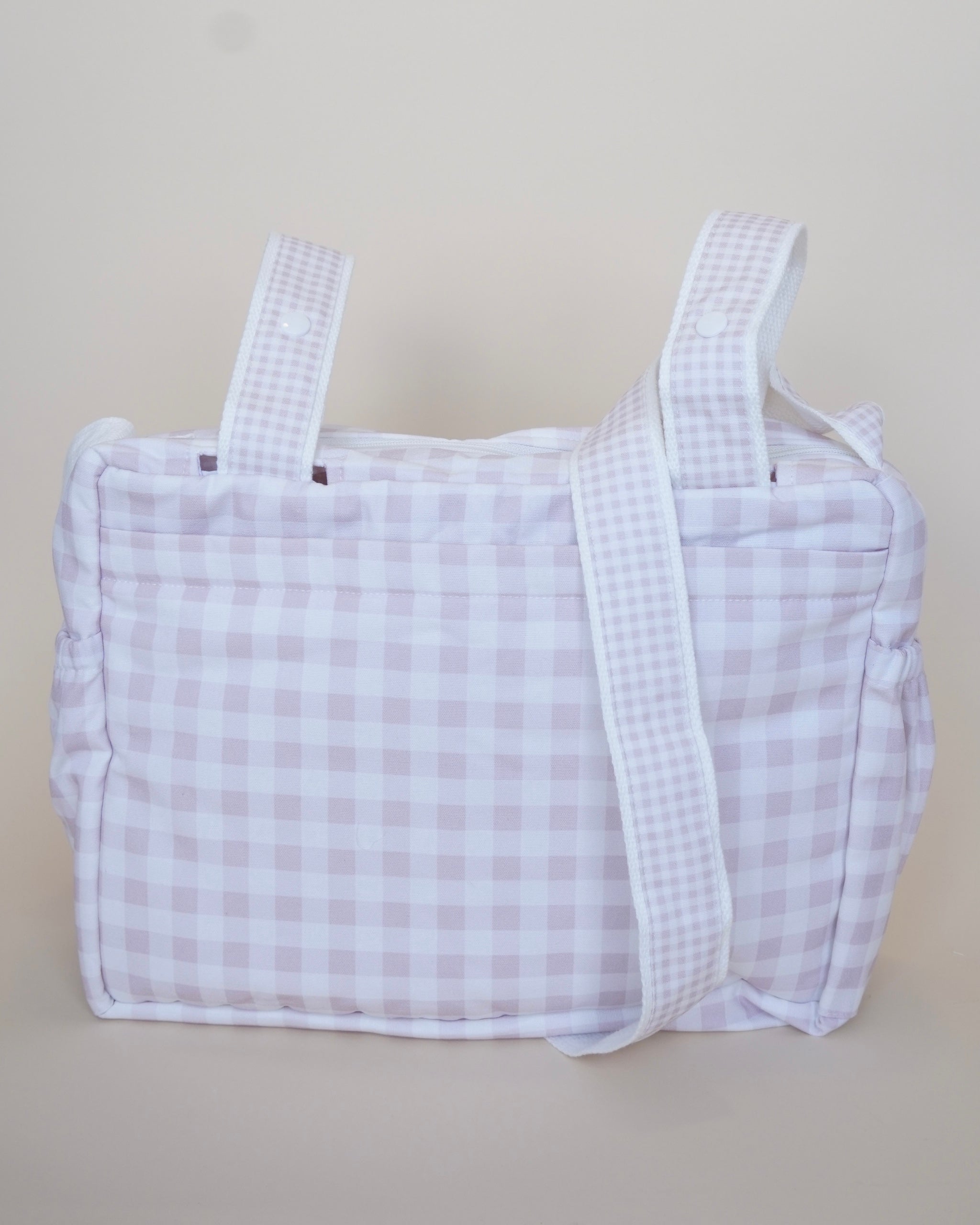 Pañalera para carriola big pink squares