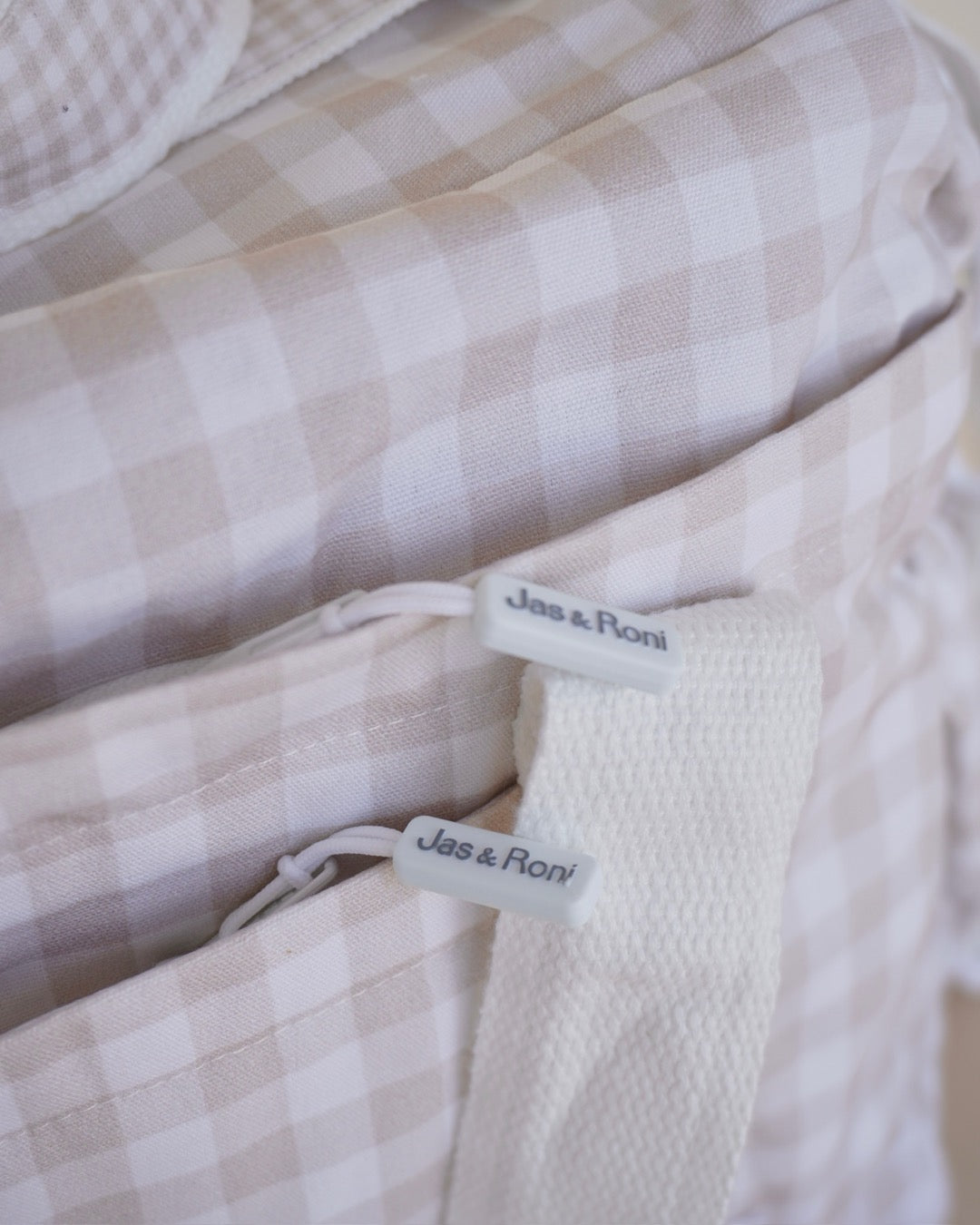 Pañalera beige squares