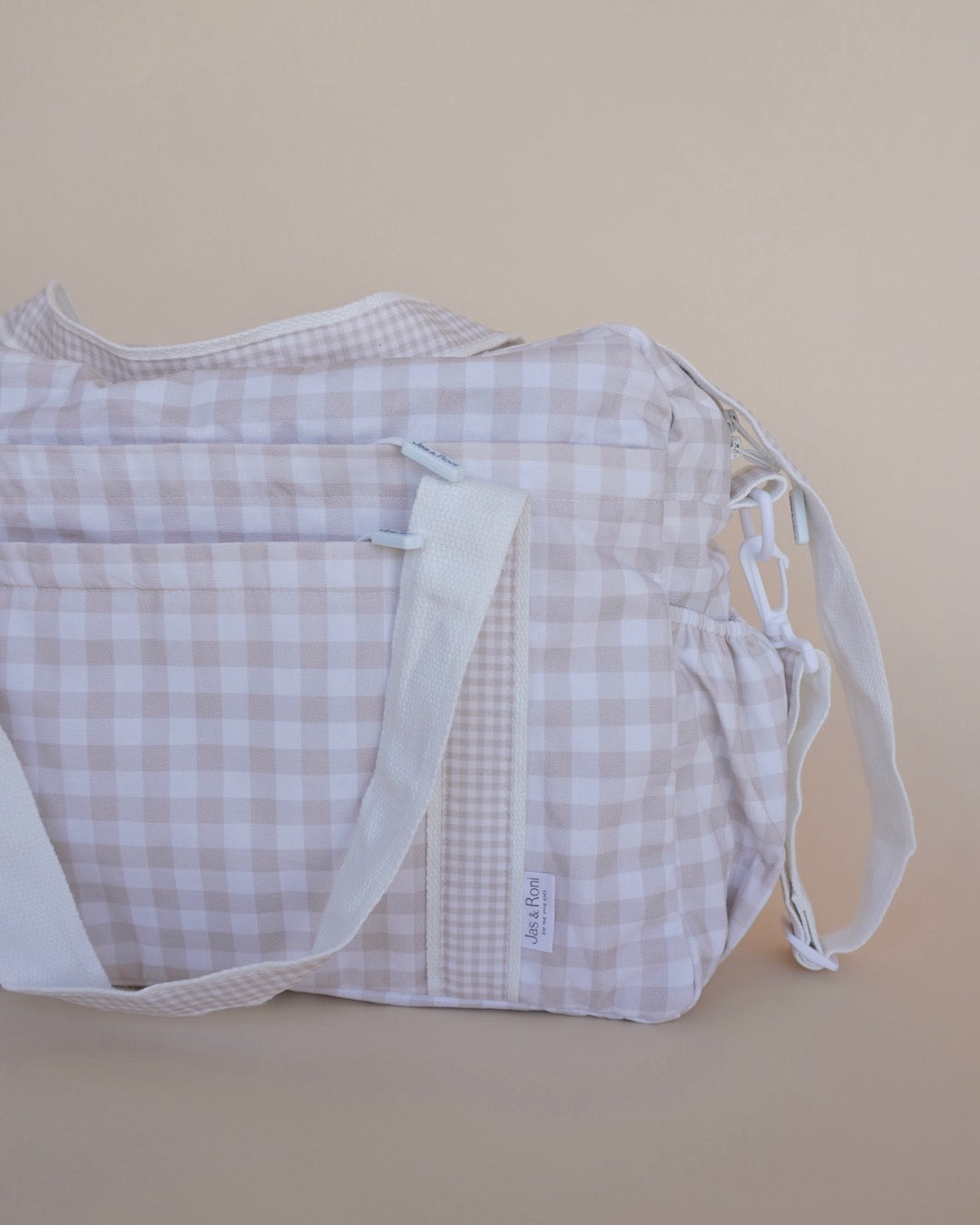 Pañalera beige squares