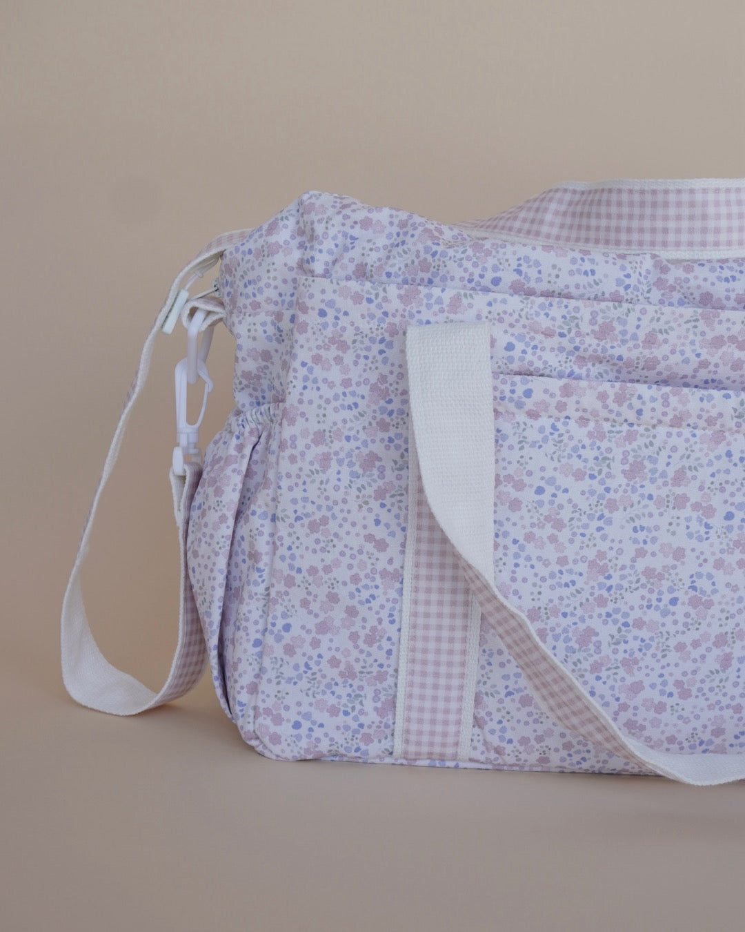 Pañalera little flowers & pink squares