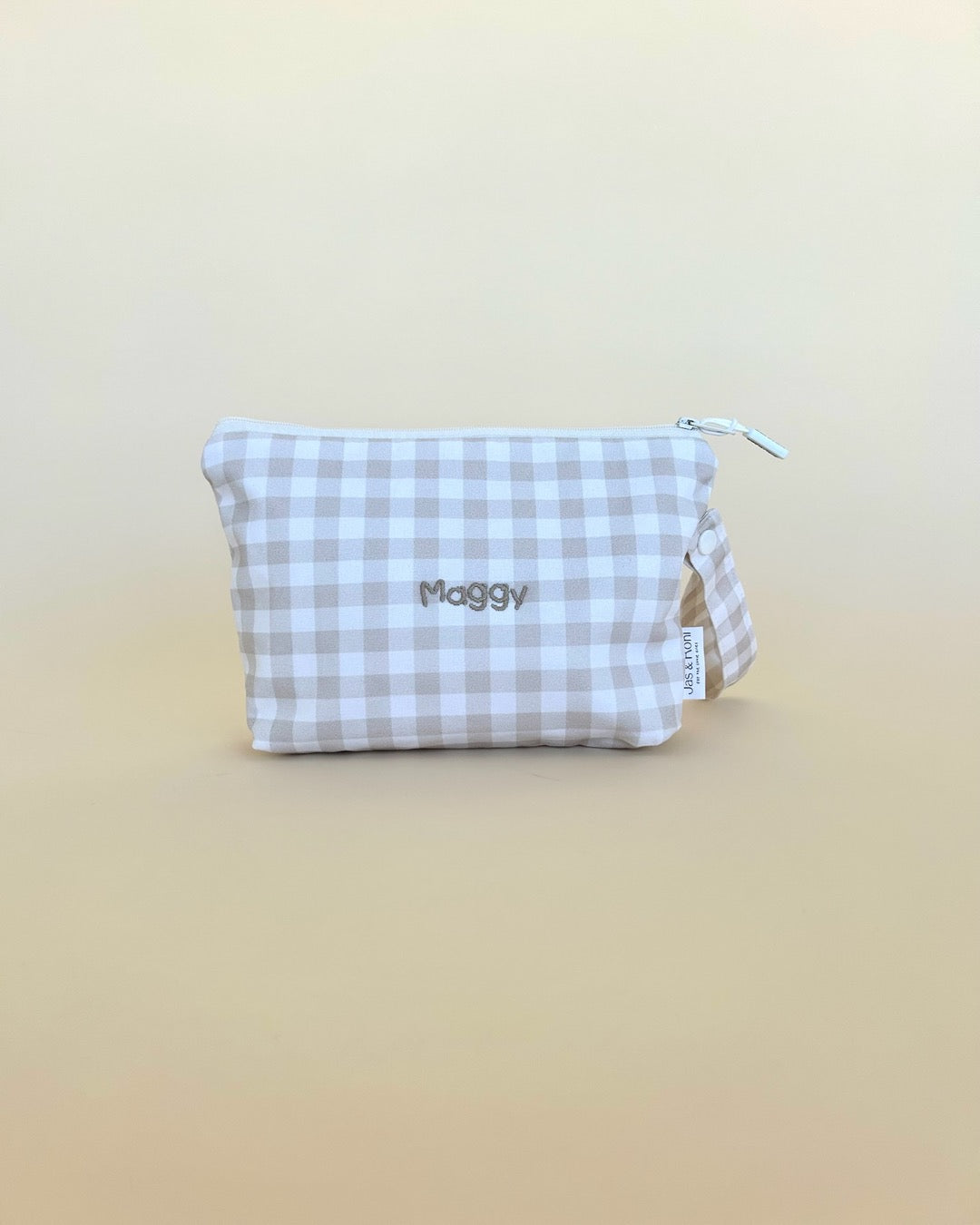 Bolsita colgable beige squares