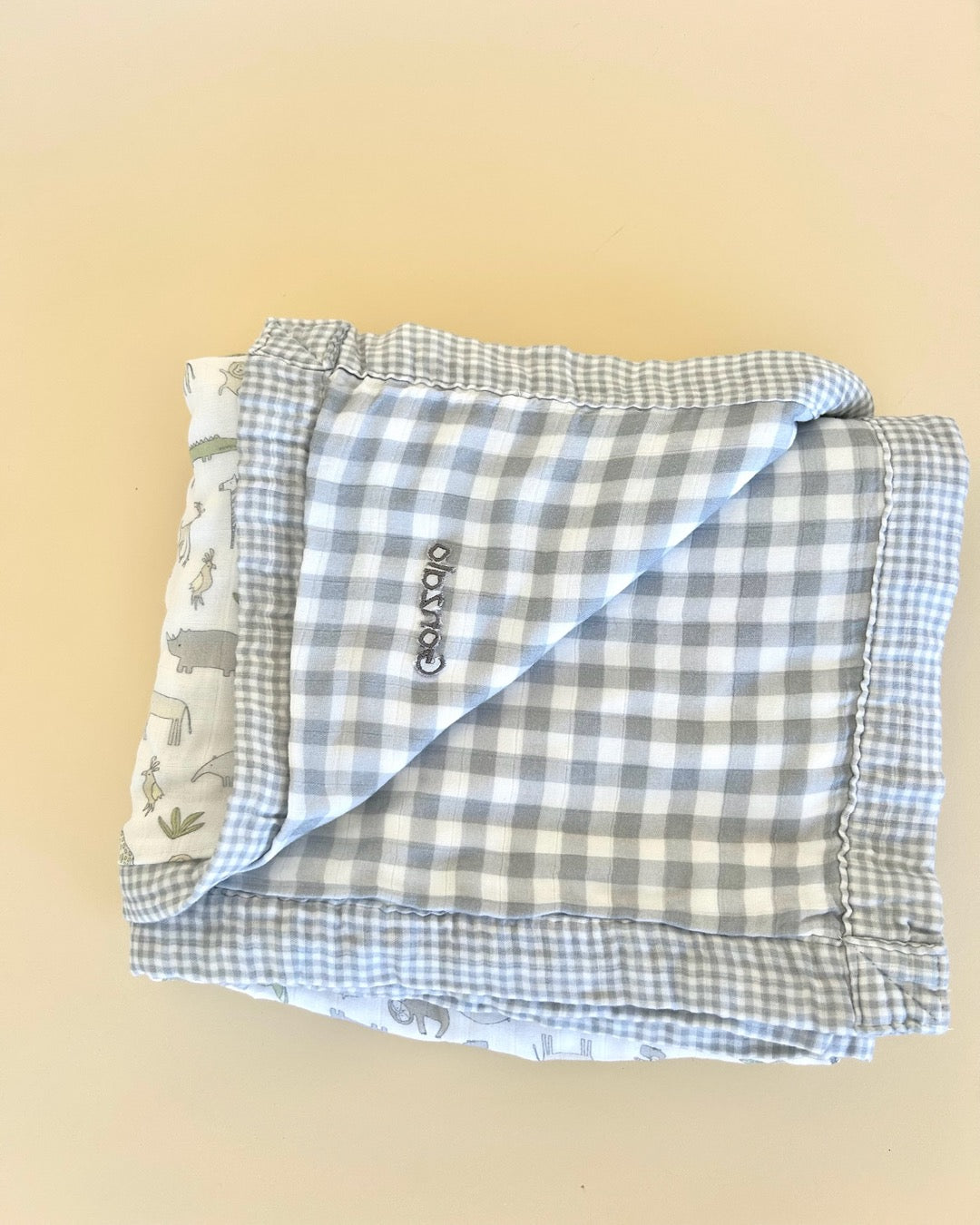 Edredón de muselina blossom & blush pink squares