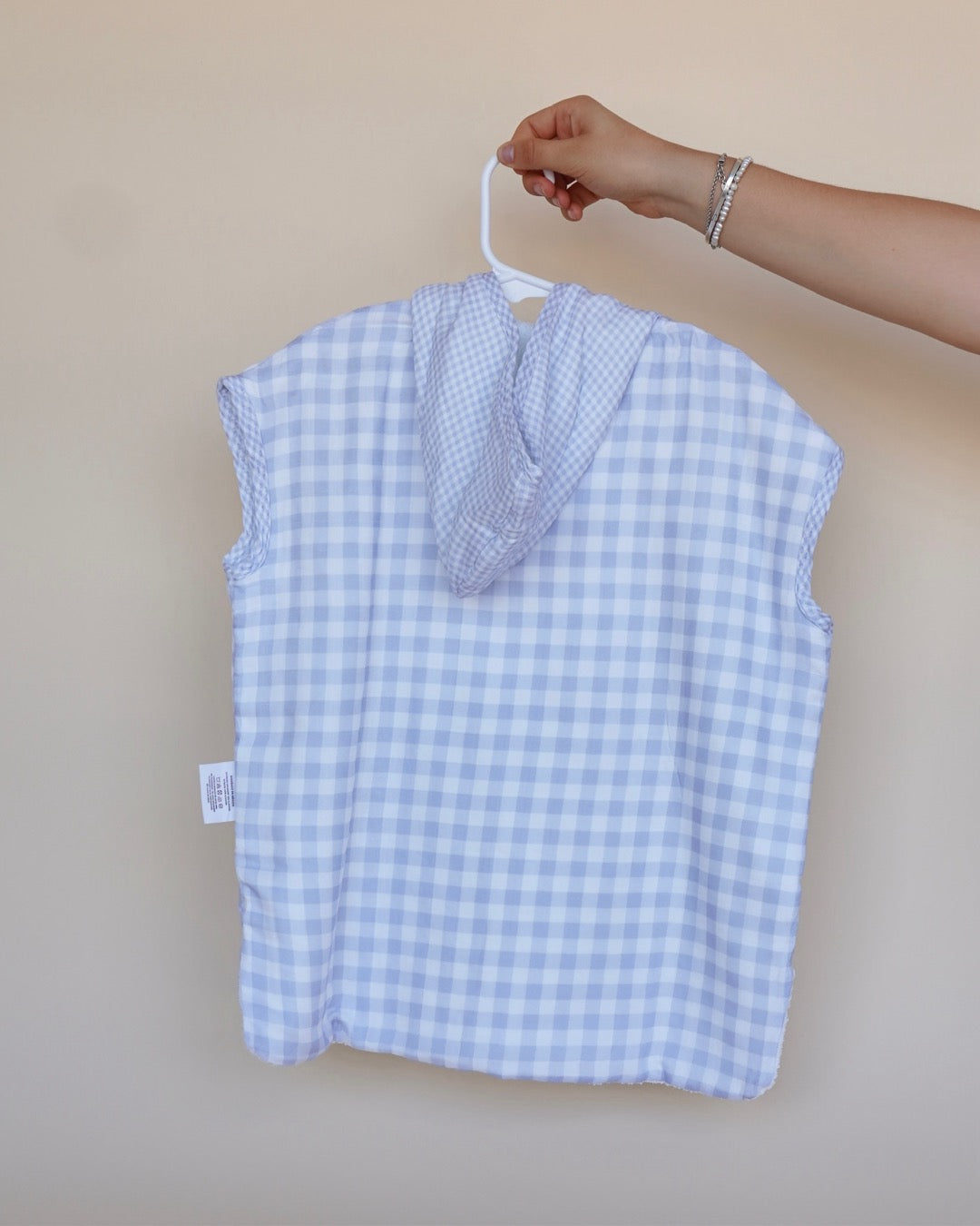 Poncho blue squares small