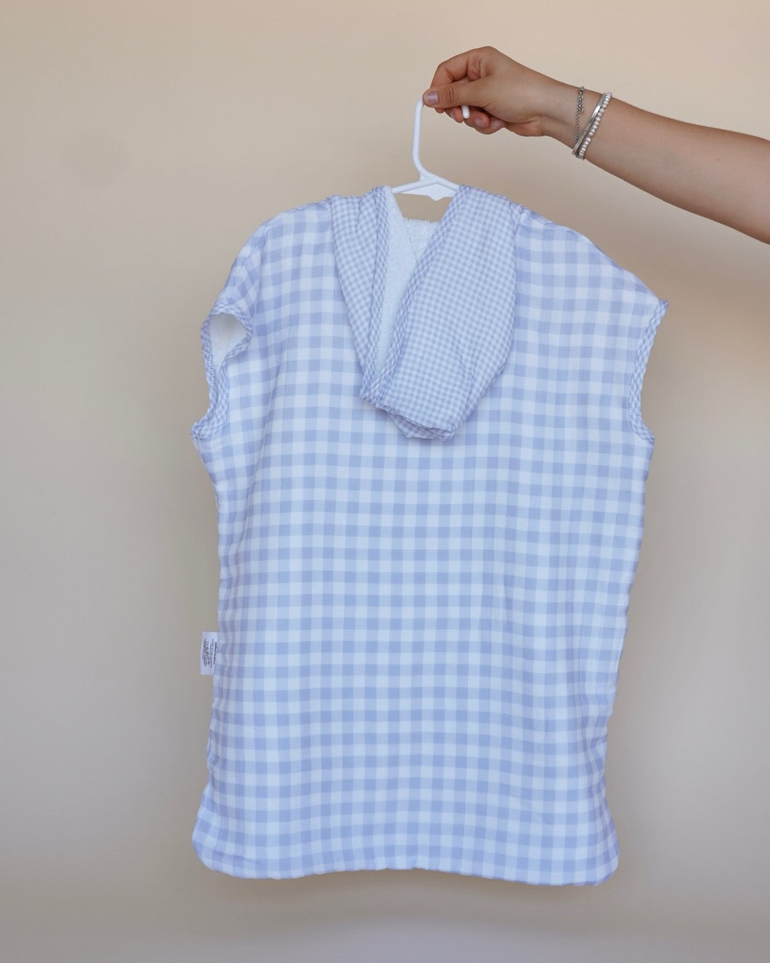 Poncho blue squares medium