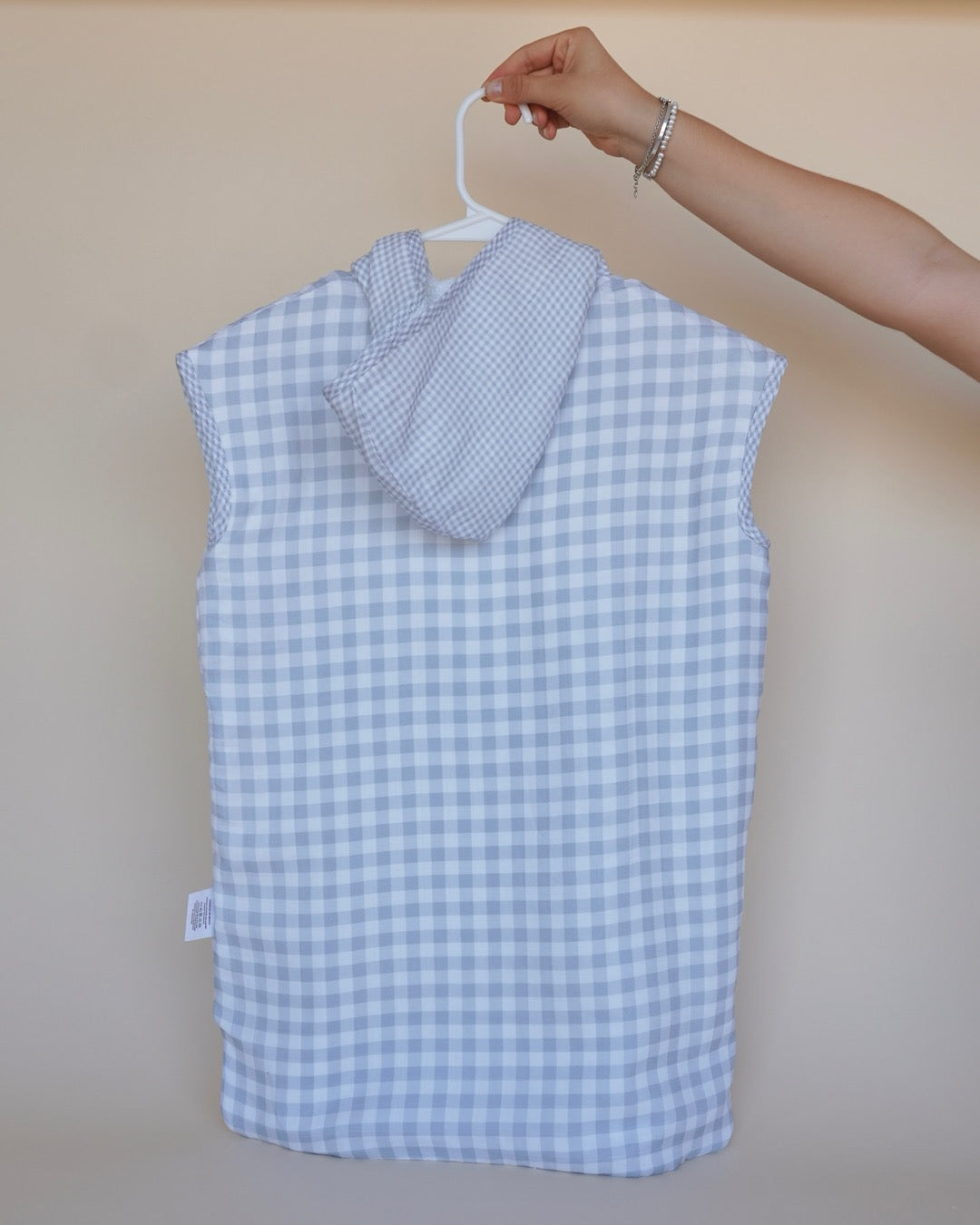 Poncho grey squares large