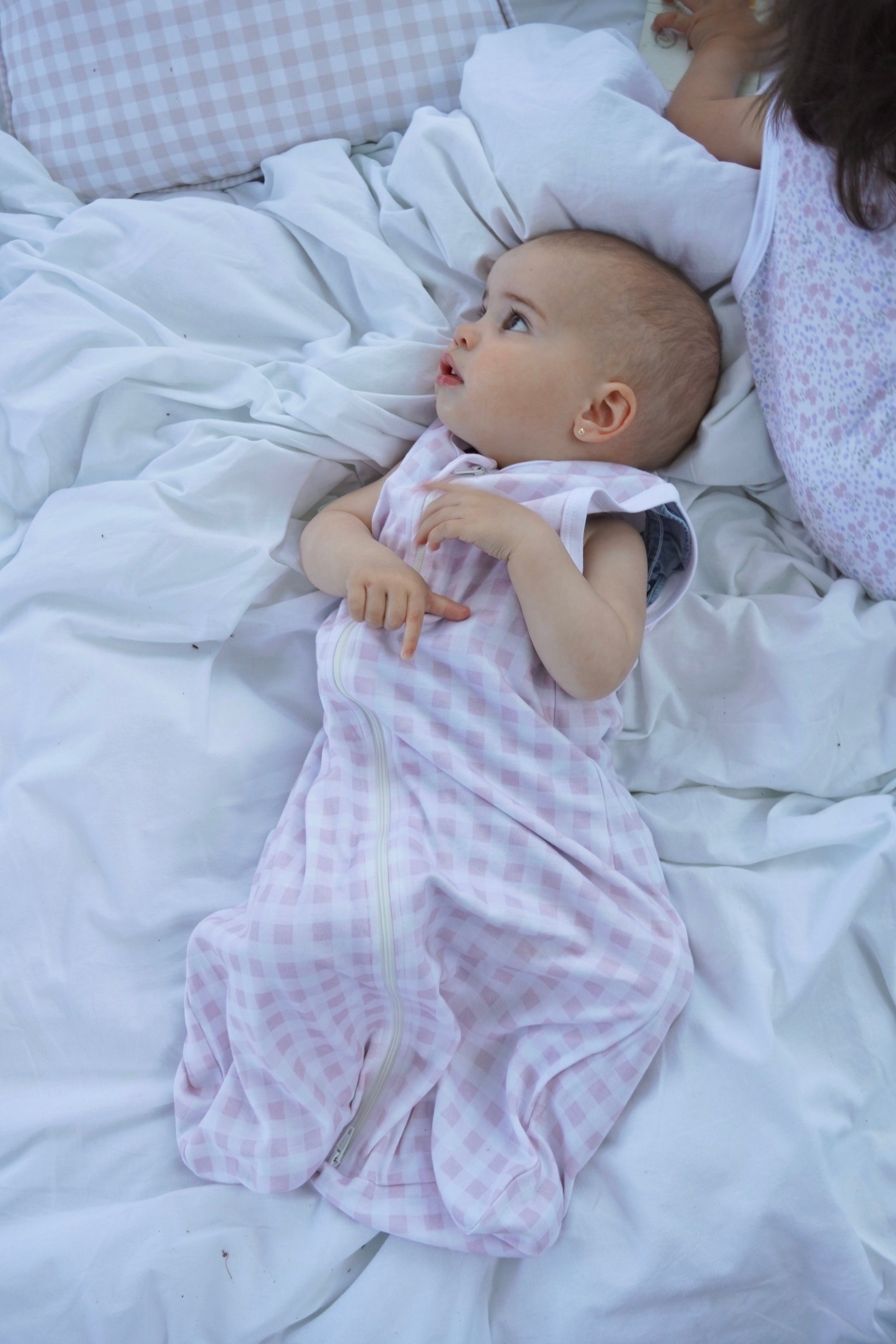 Saquito de verano pink squares