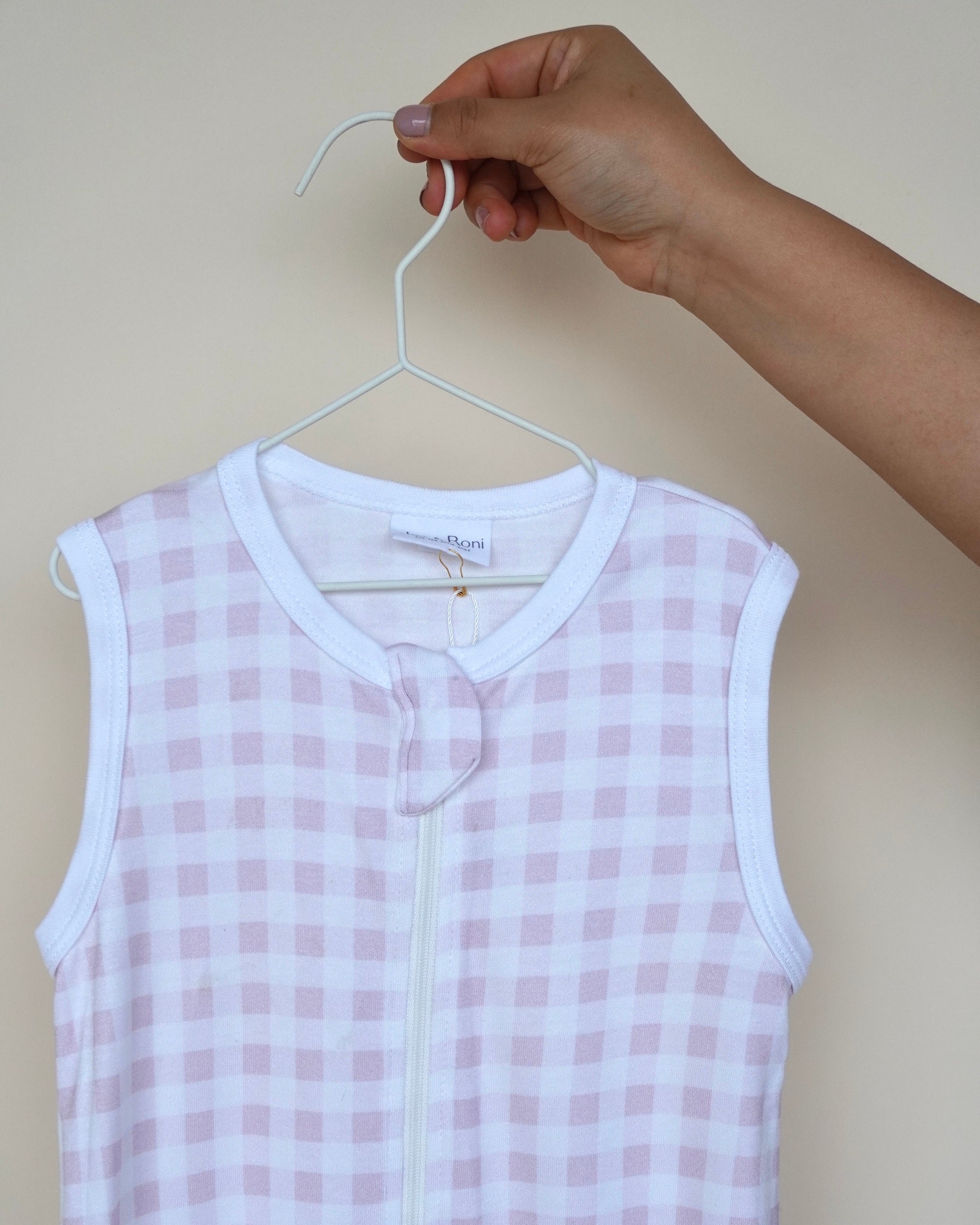 Saquito de verano pink squares