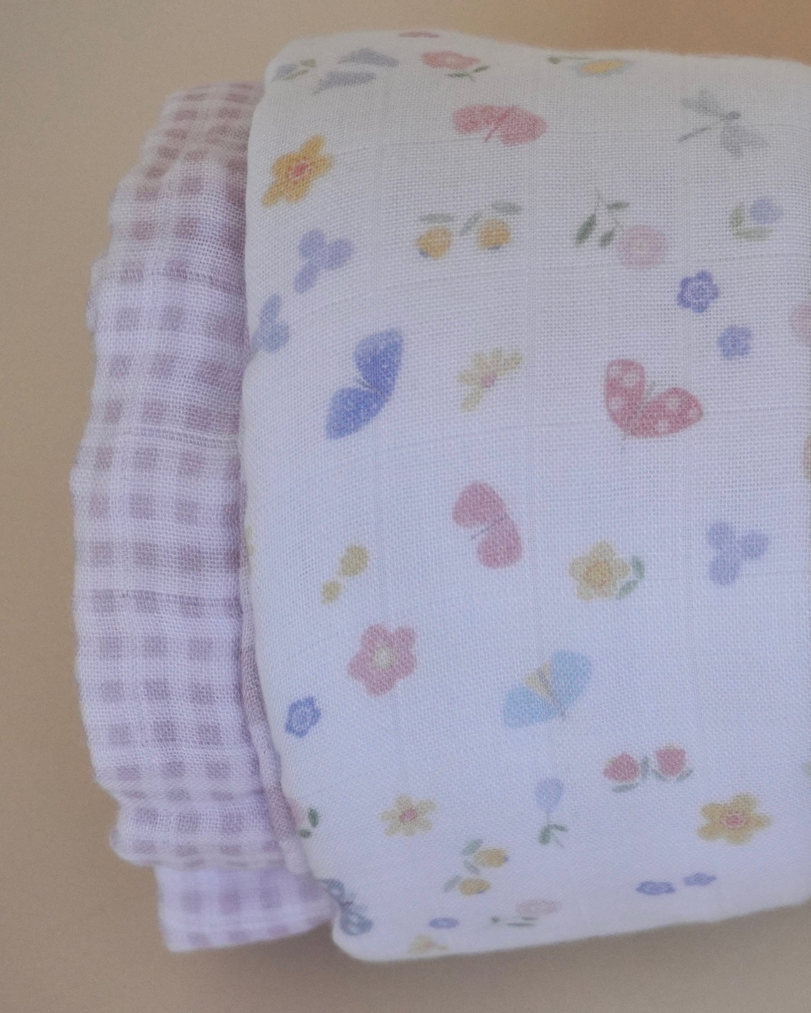 Edredón de muselina spring & pink squares